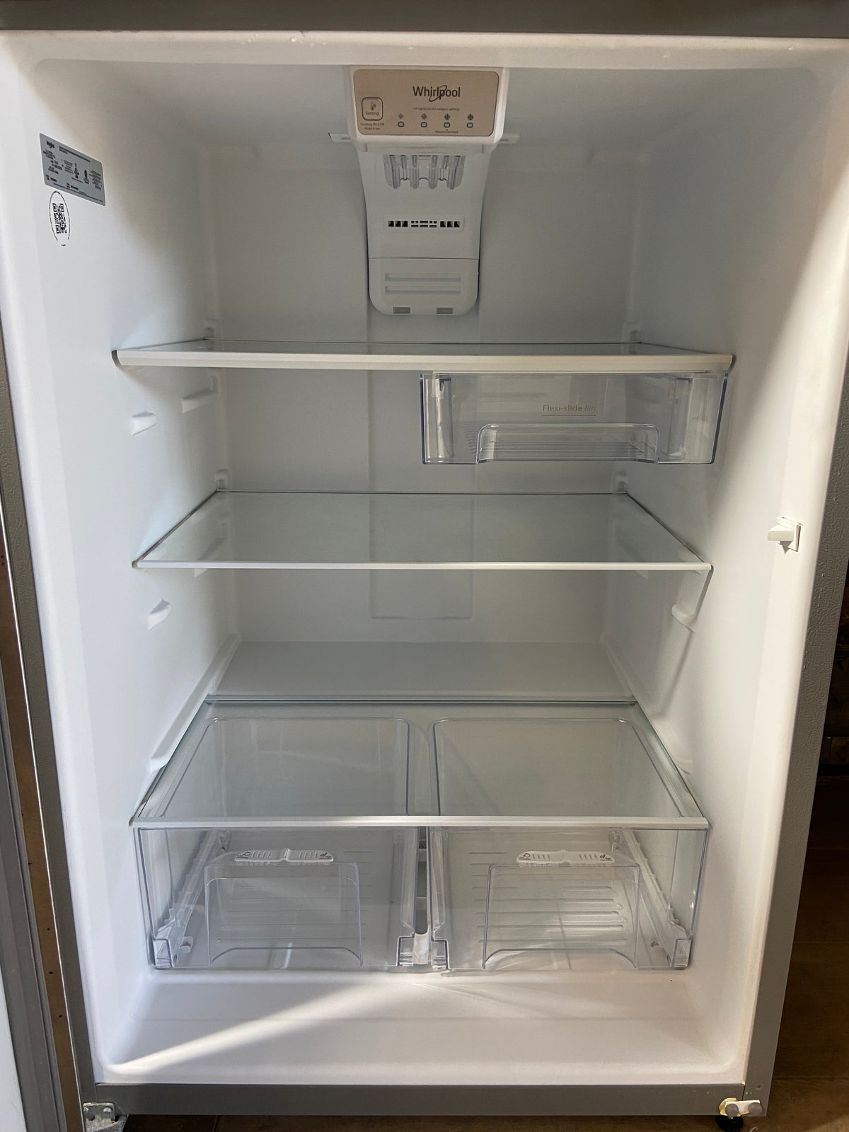 Whirlpool 30” Stainless Steel Top/Bottom Refrigerator With Ice Maker