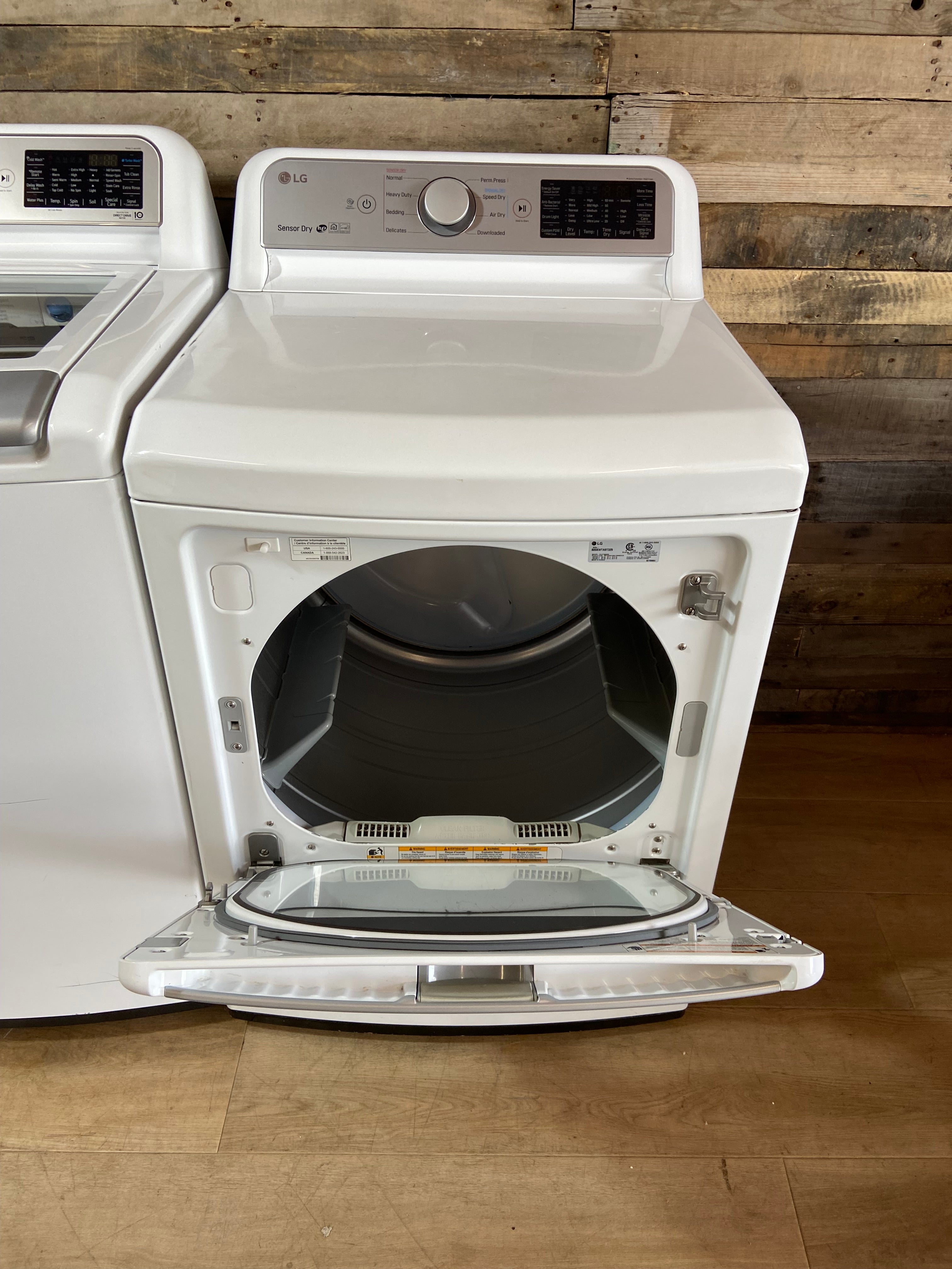 LG Top Load Glass Lid Washer & Dryer Set