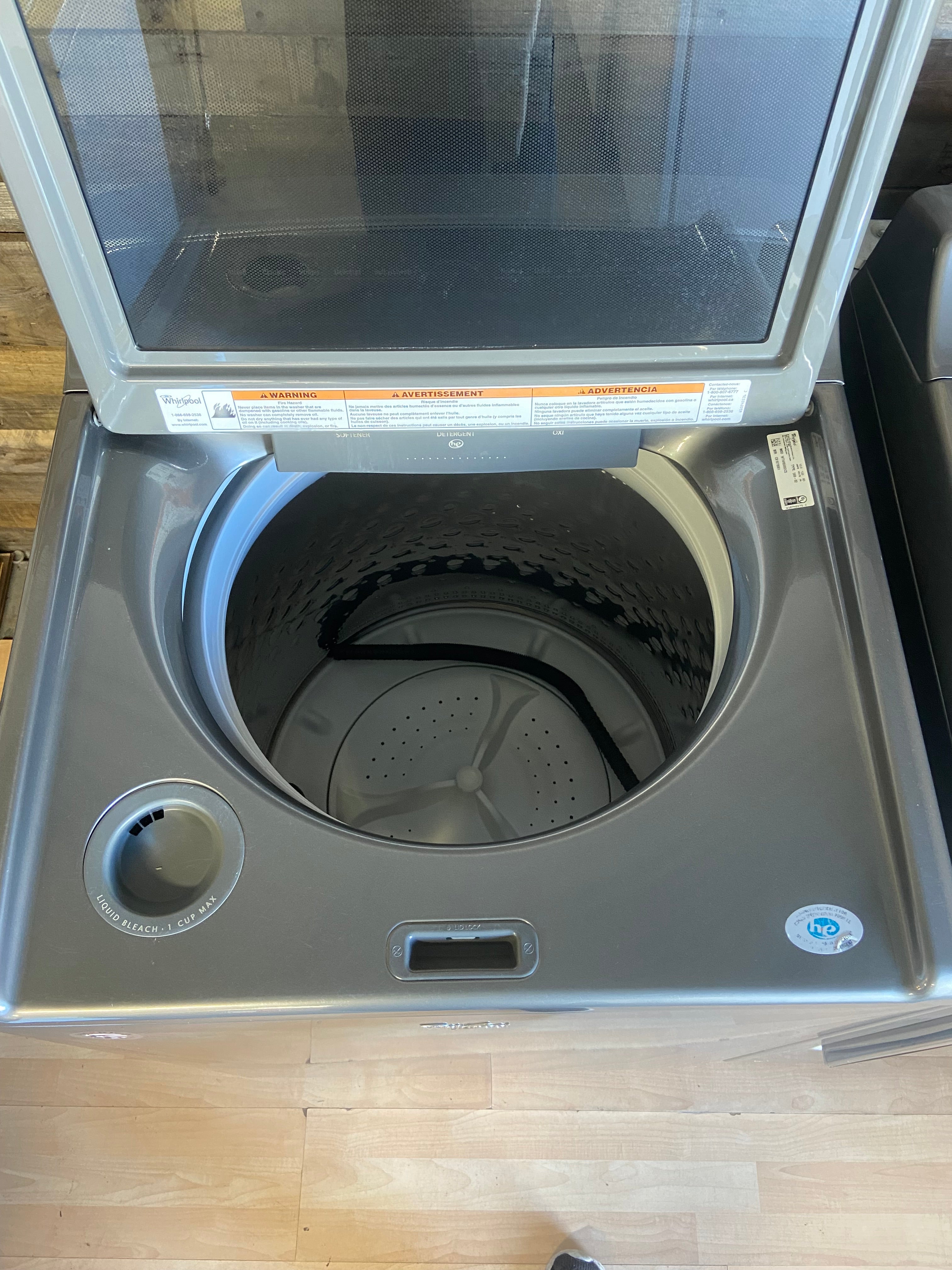 Silver Whirlpool Washer & Dryer