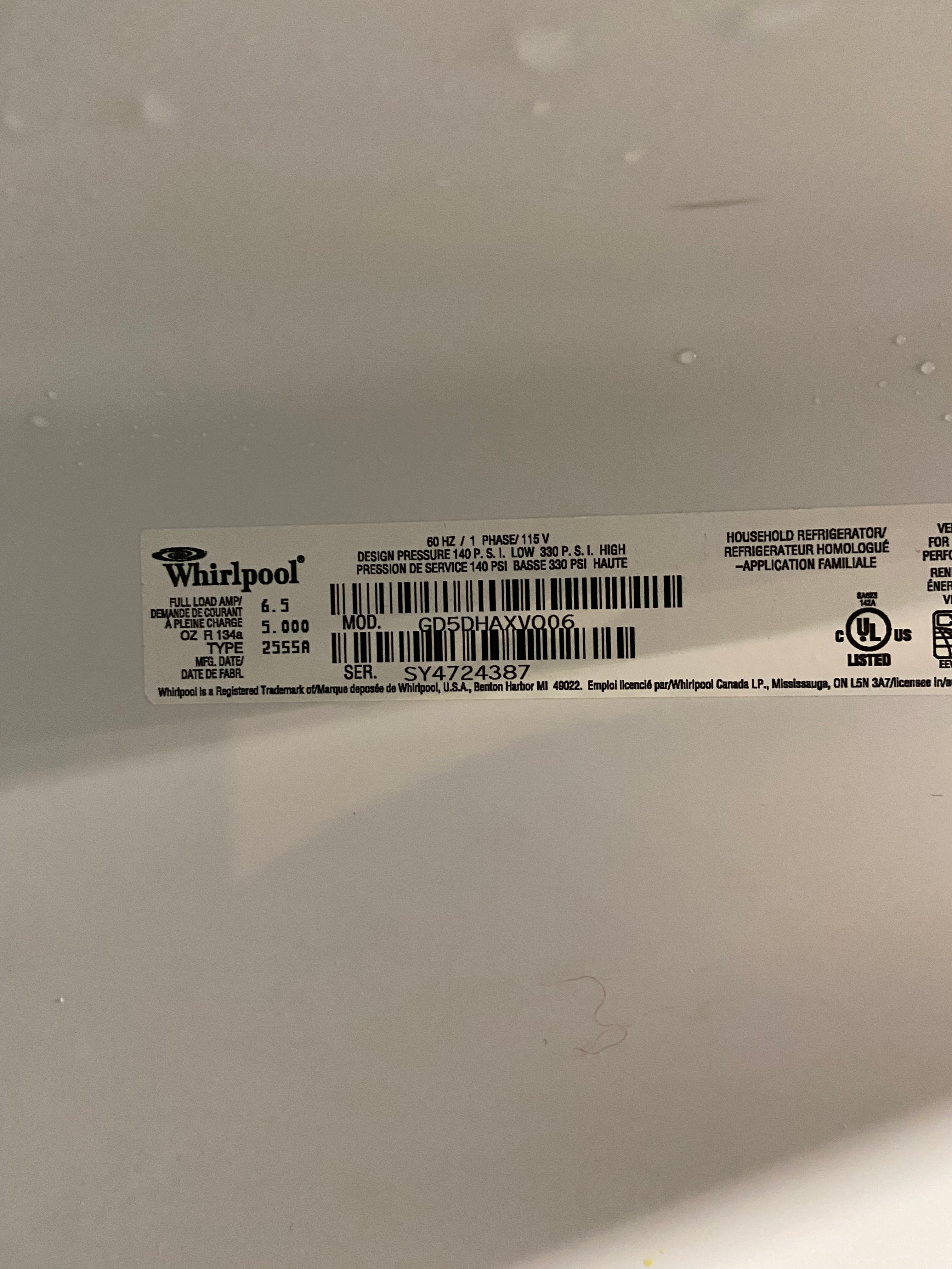 White Whirlpool Gold side by side