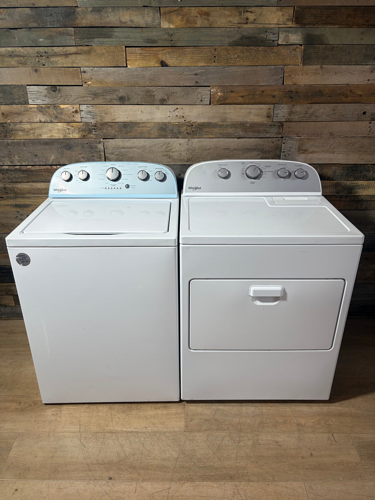 Whirlpool Grey Face Top Load Set