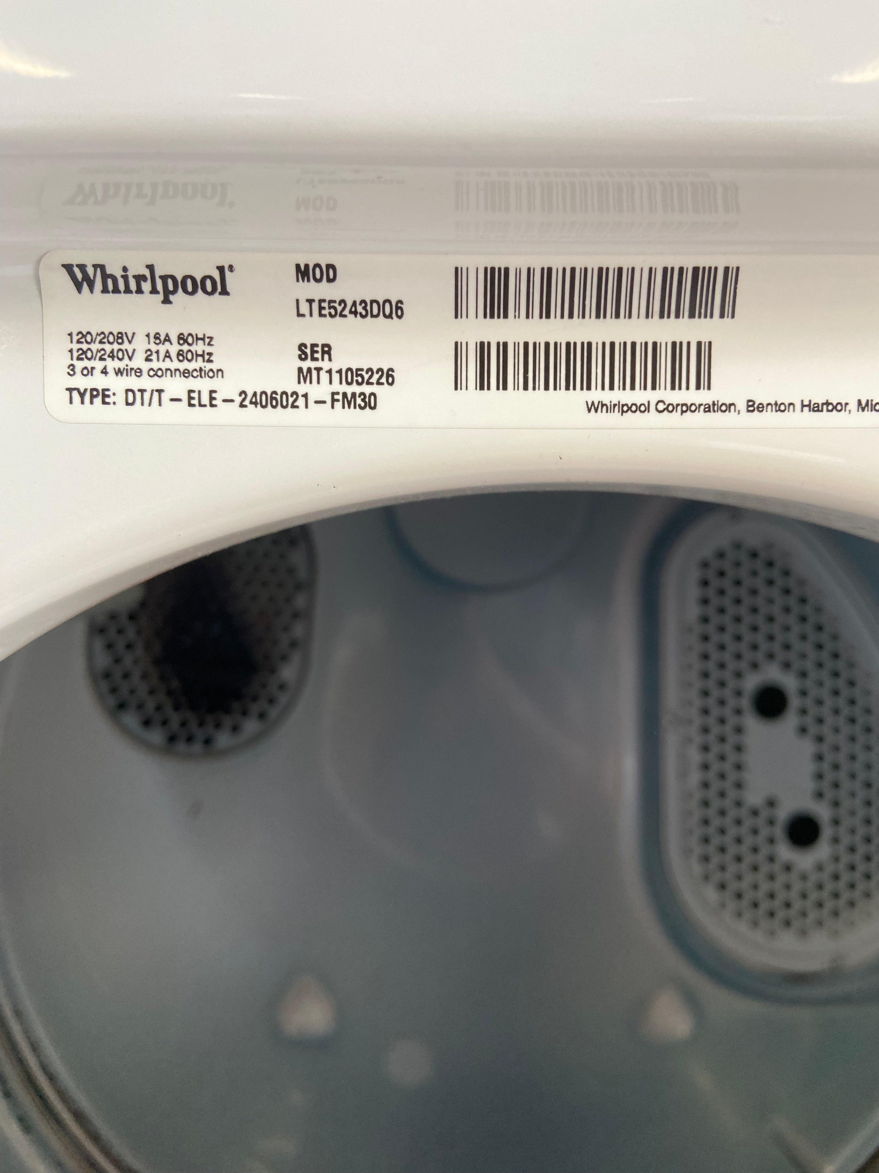 Whirlpool Thin Twin 24inch Stackable (240v)
