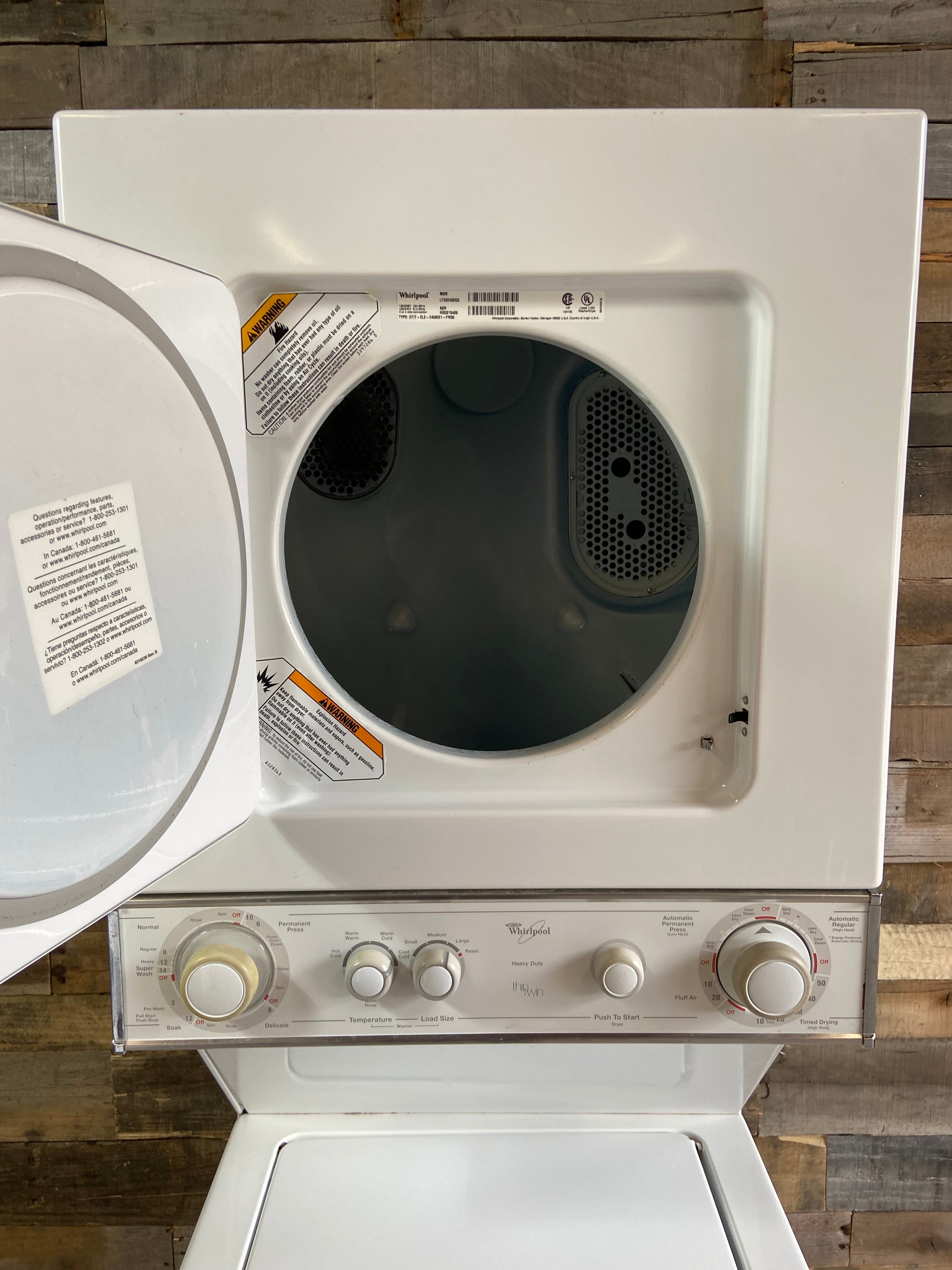 Whirlpool Thin Twin 24inch Stackable (240v)