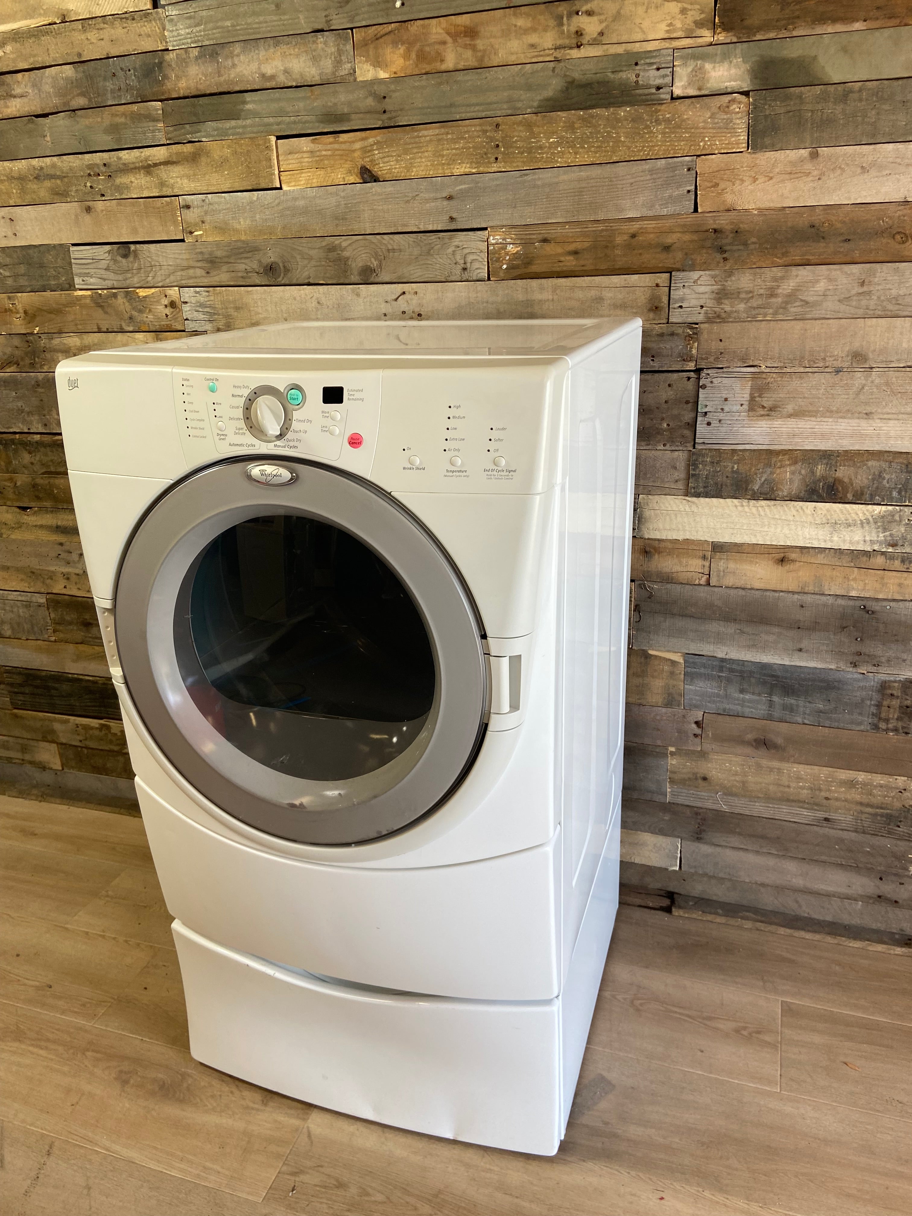 Whirlpool Duet Front Load Style Dryer With Pedestal