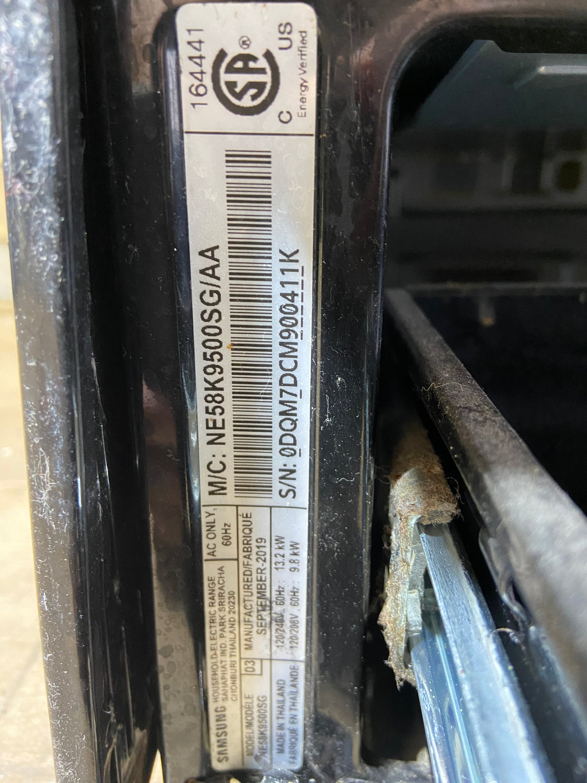 Samsung Black Stainless Slide in Range