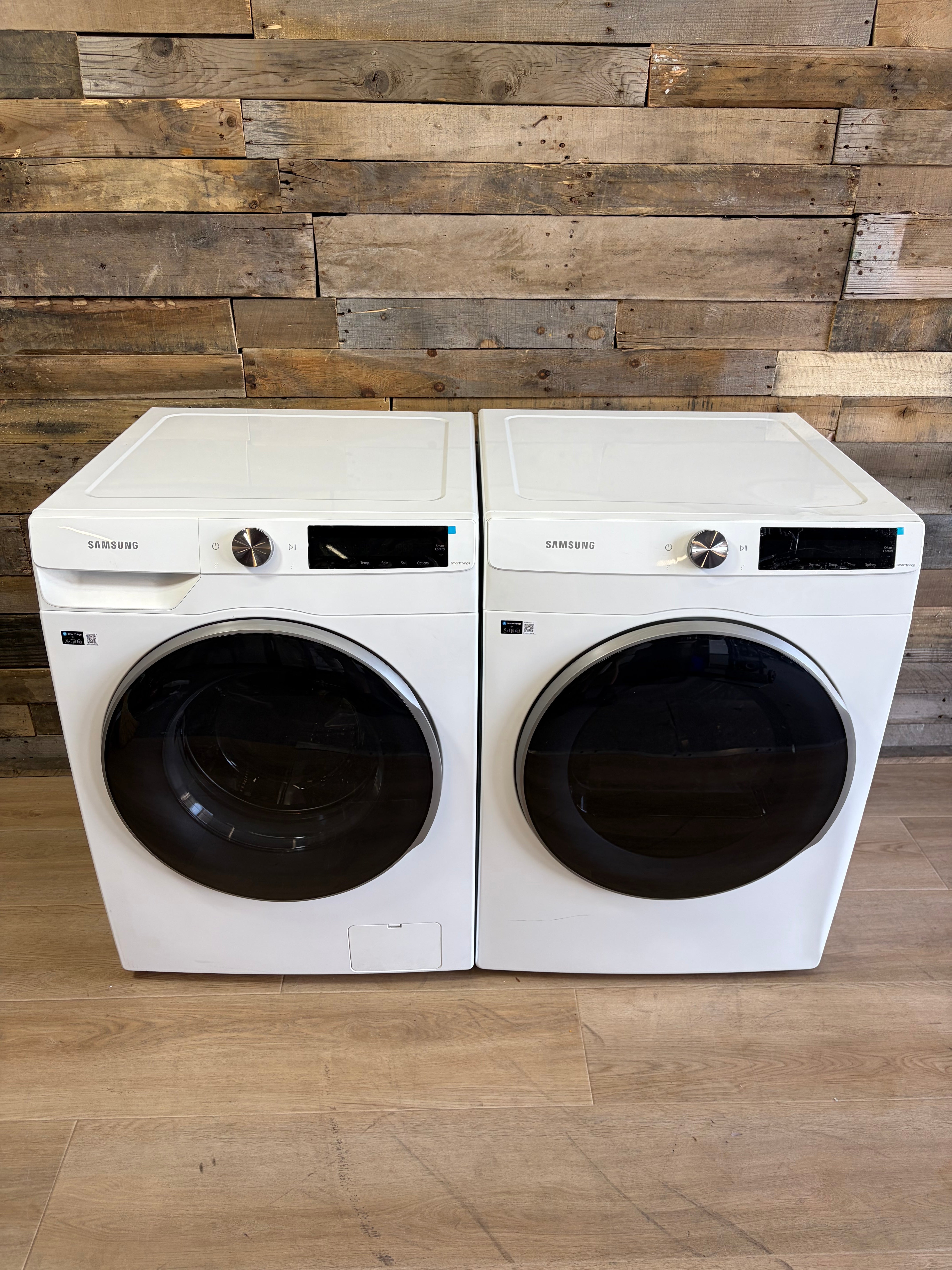 2.5 cu. ft. Compact Front Load Washer and Dryer with AI Smart Dial and Super Speed Wash in White