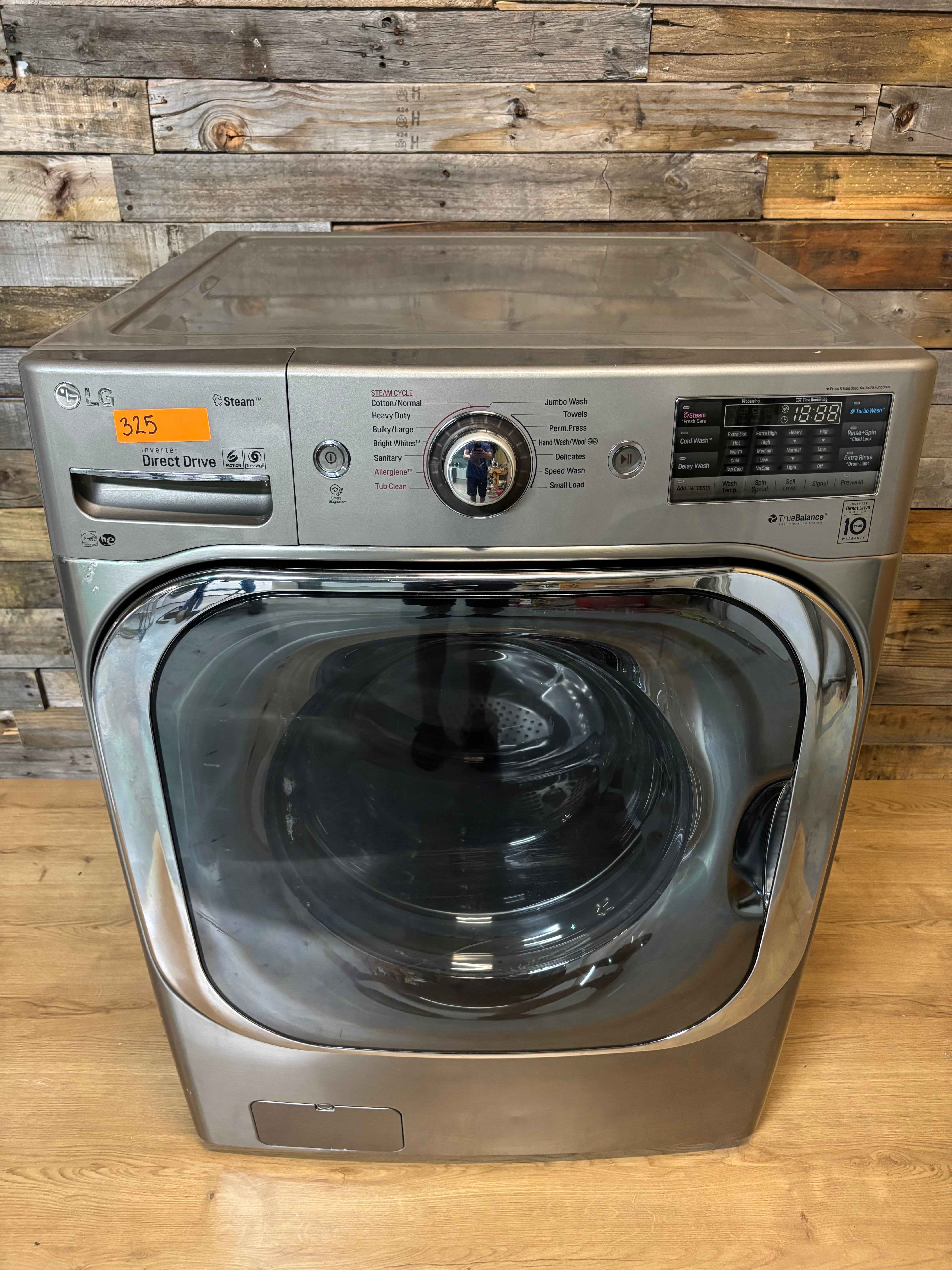 LG Silver Front Load Washer