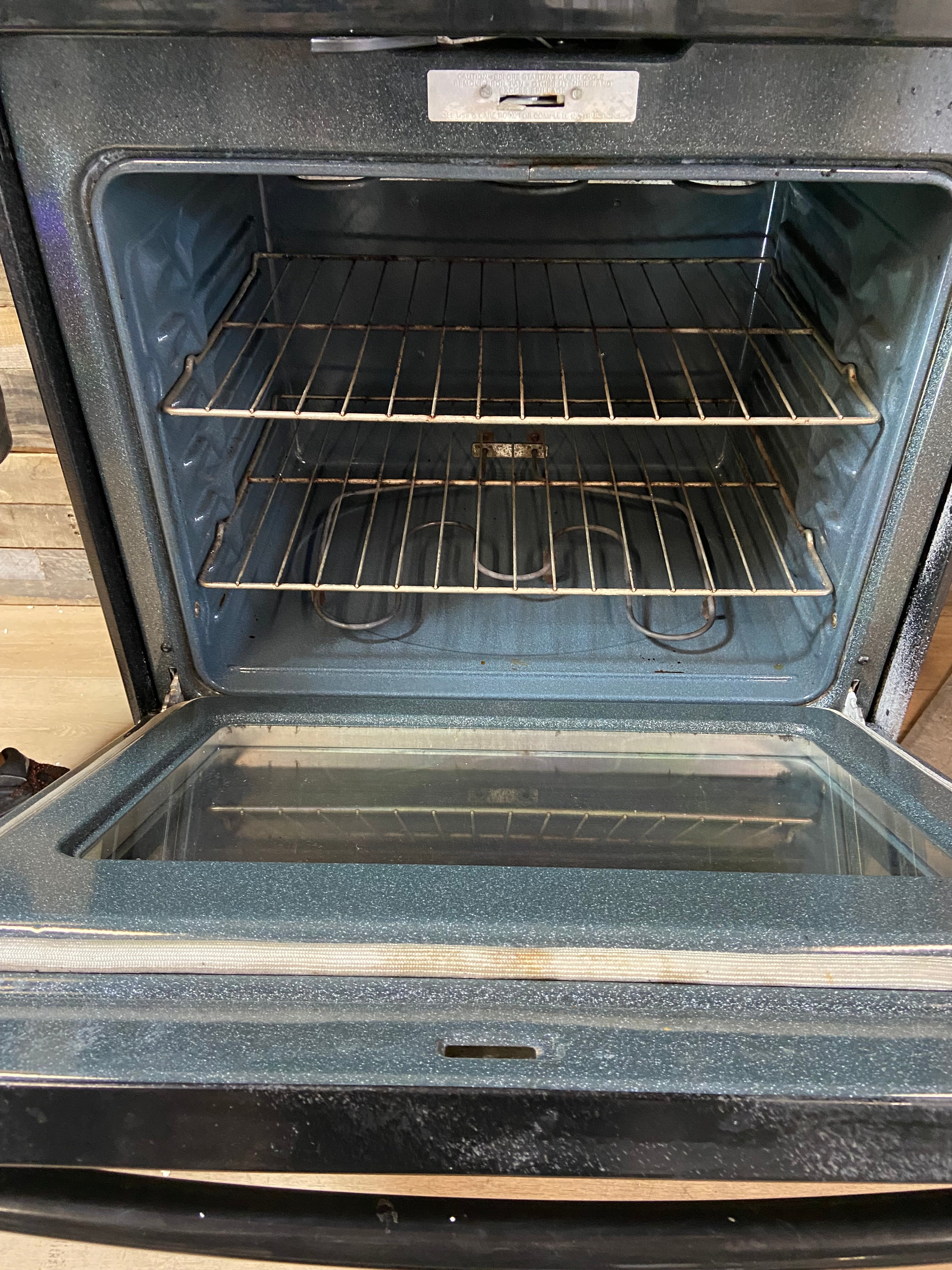 GE Black Coil Top Range