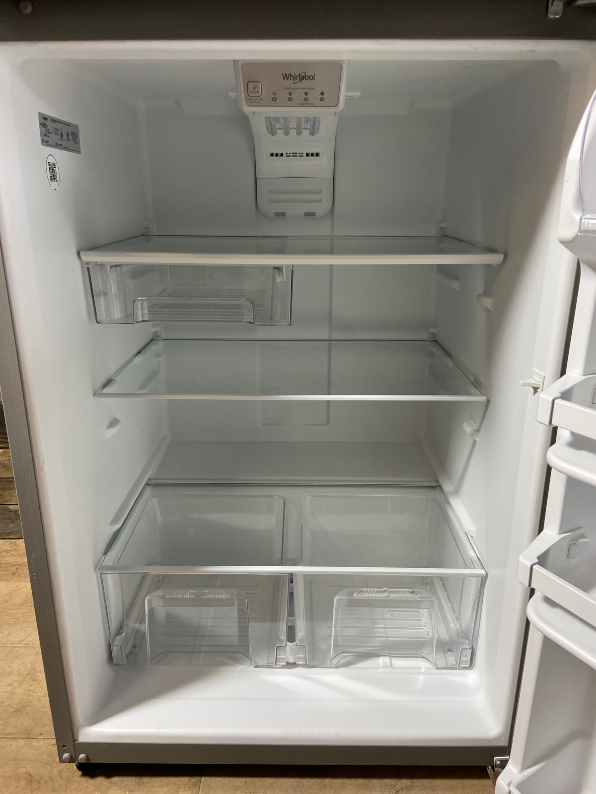 Whirlpool 30” Stainless Steel Top/Bottom Refrigerator With Ice Maker