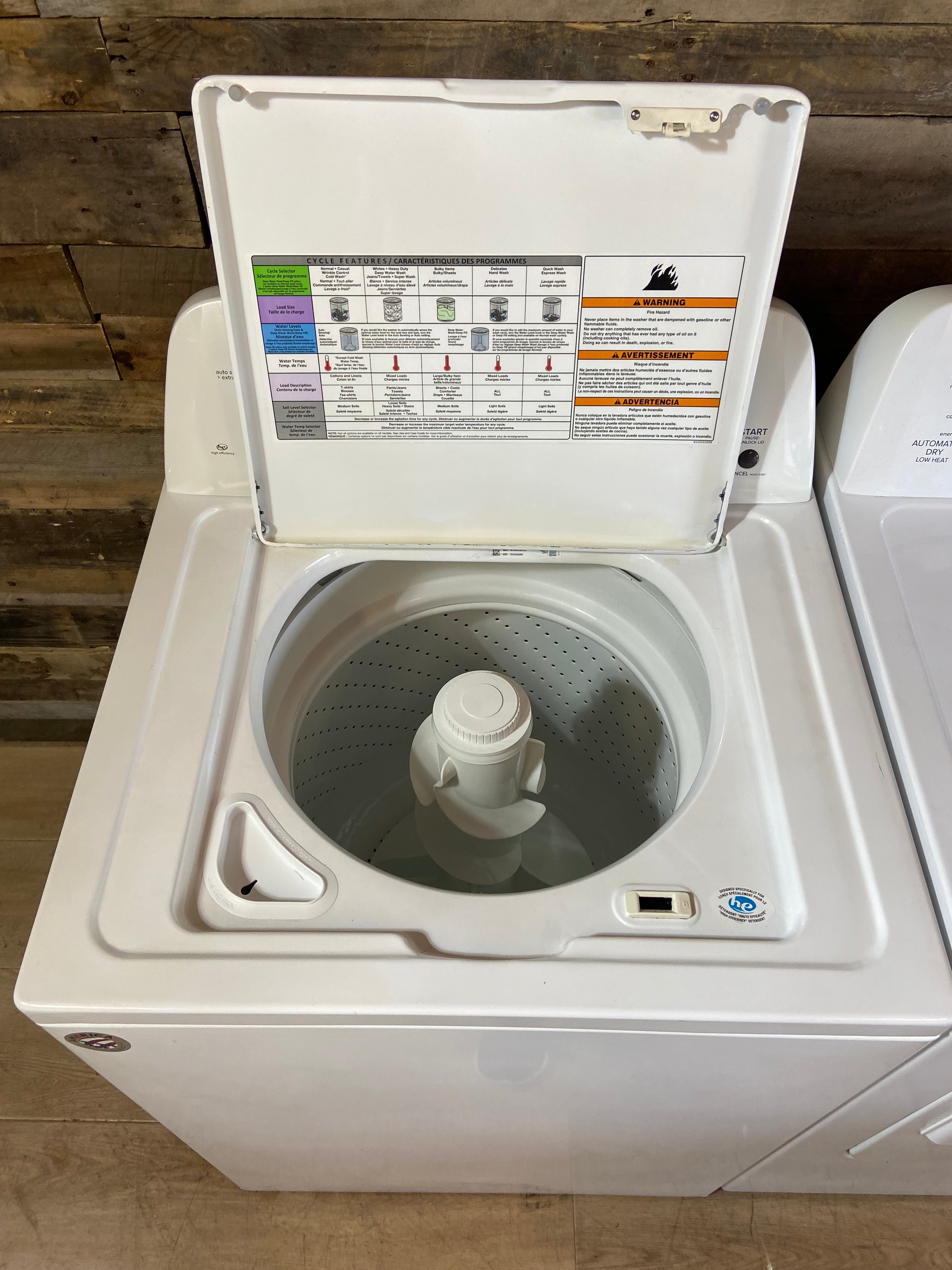 Amana Top Load Washer & Dryer Set