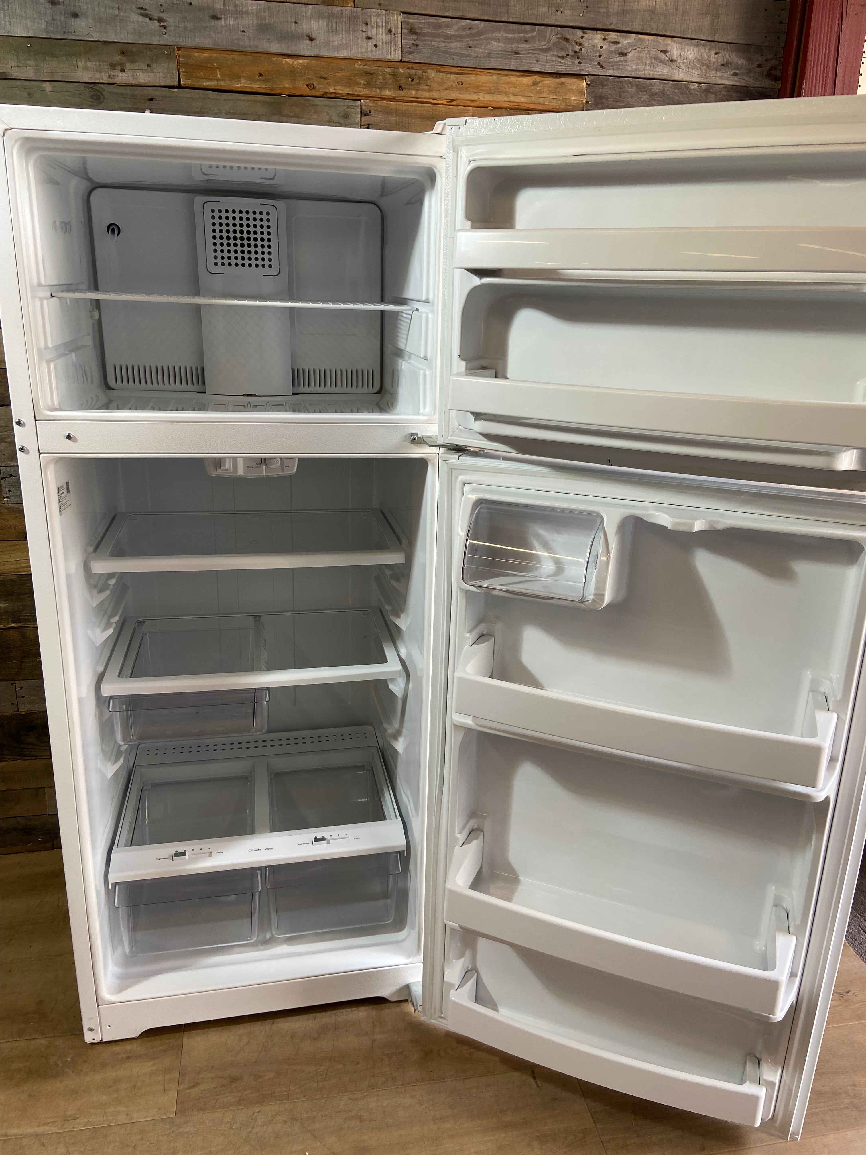 GE White Top/Bottom Refrigerator