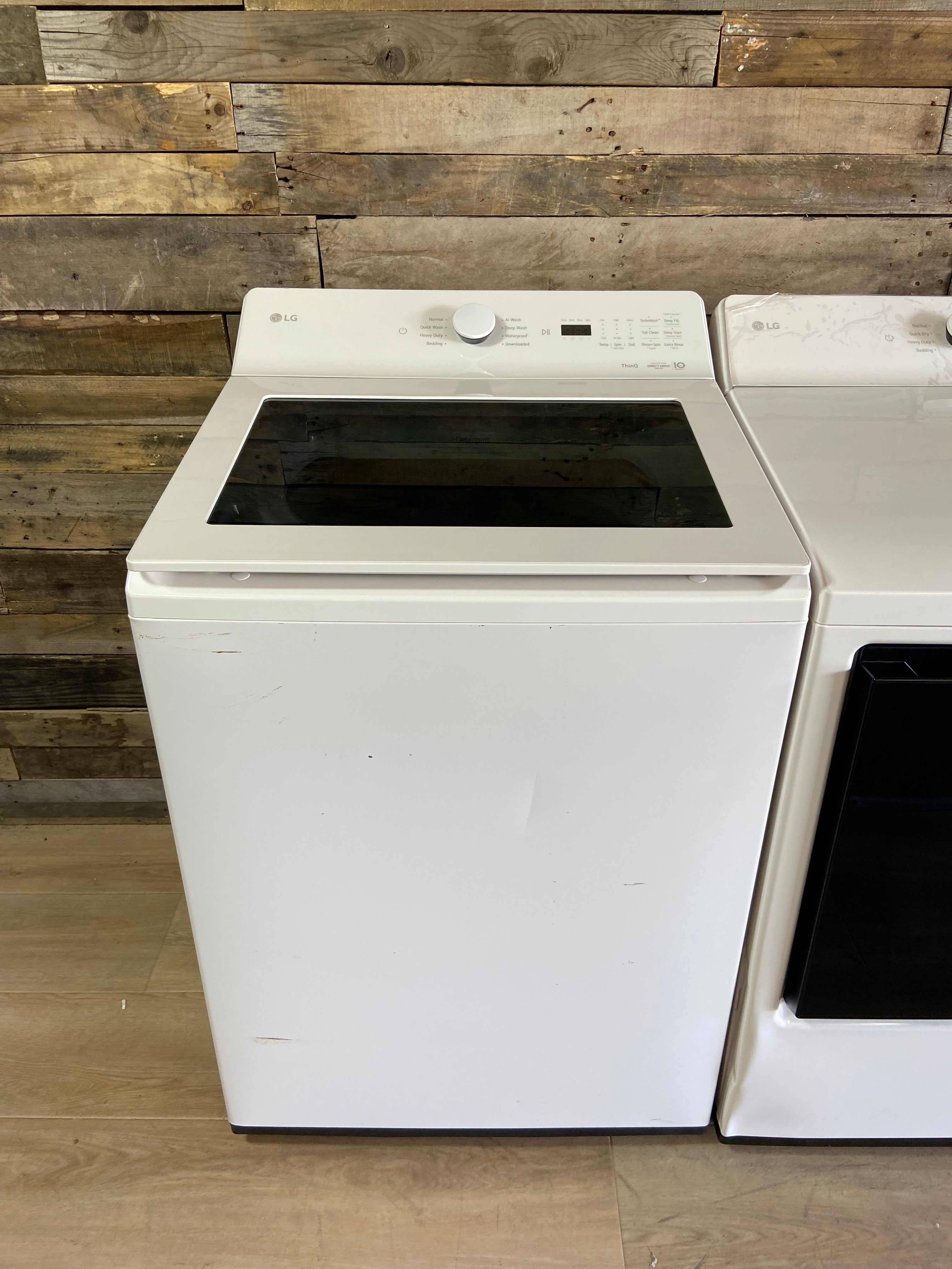 LG THINQ Washer & Electric Dryer Set – White