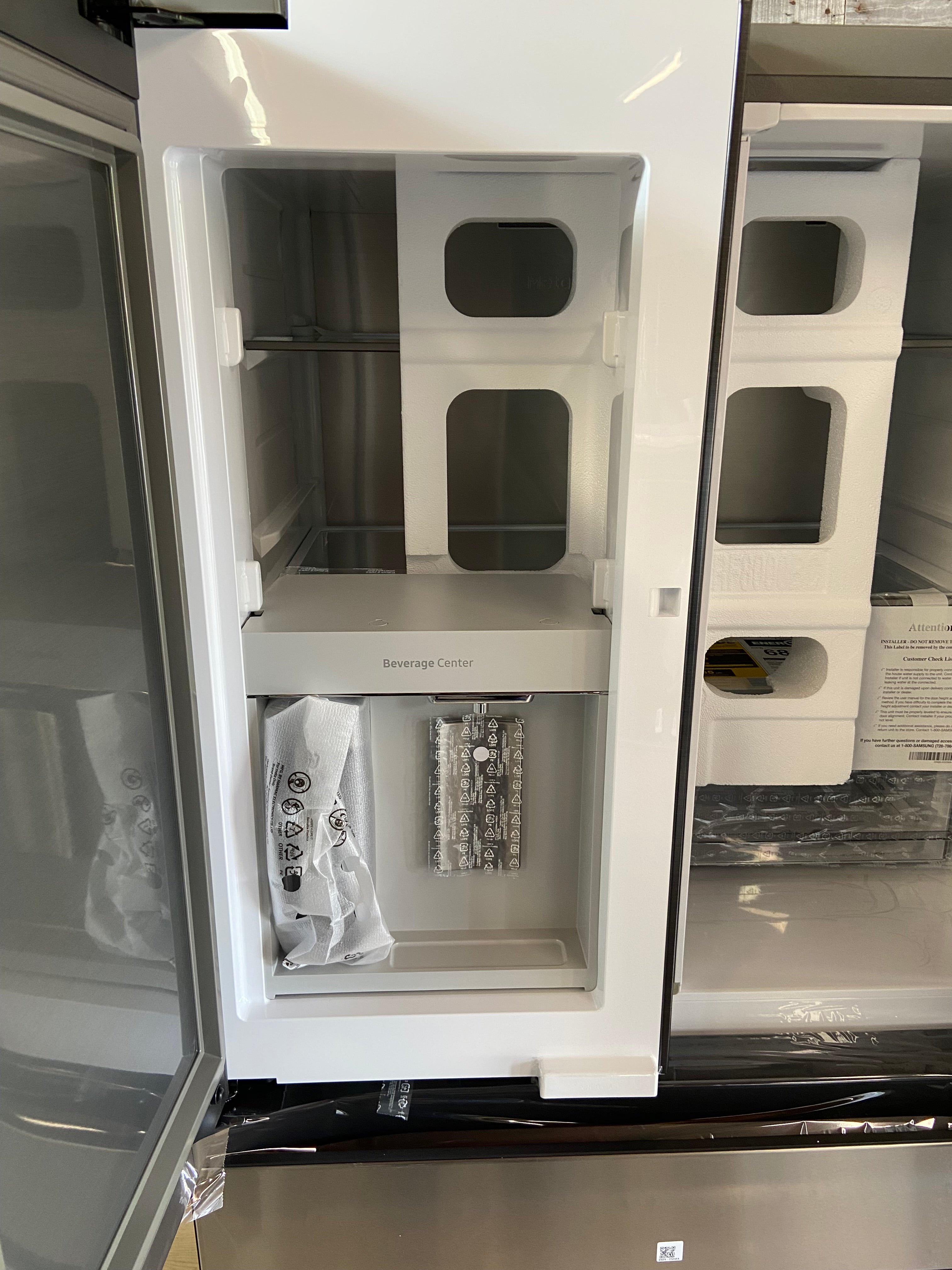 Samsung Bespoke 36 in. 29 cu. ft. Standard Depth 4-Door French Door Refrigerator with Sphere Ice in Stainless Steel