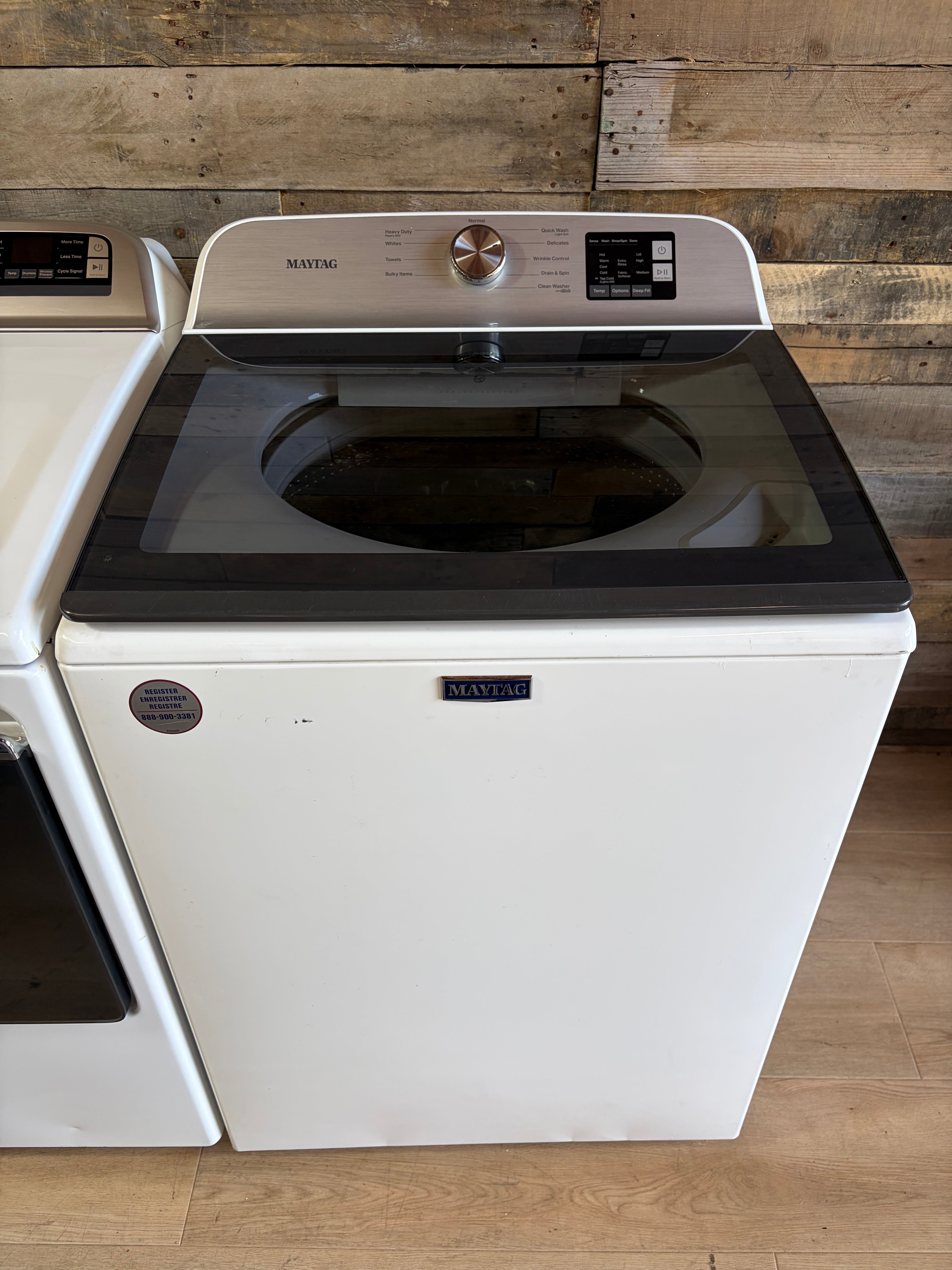 Maytag Large Capacity Glass Door Top Load Set