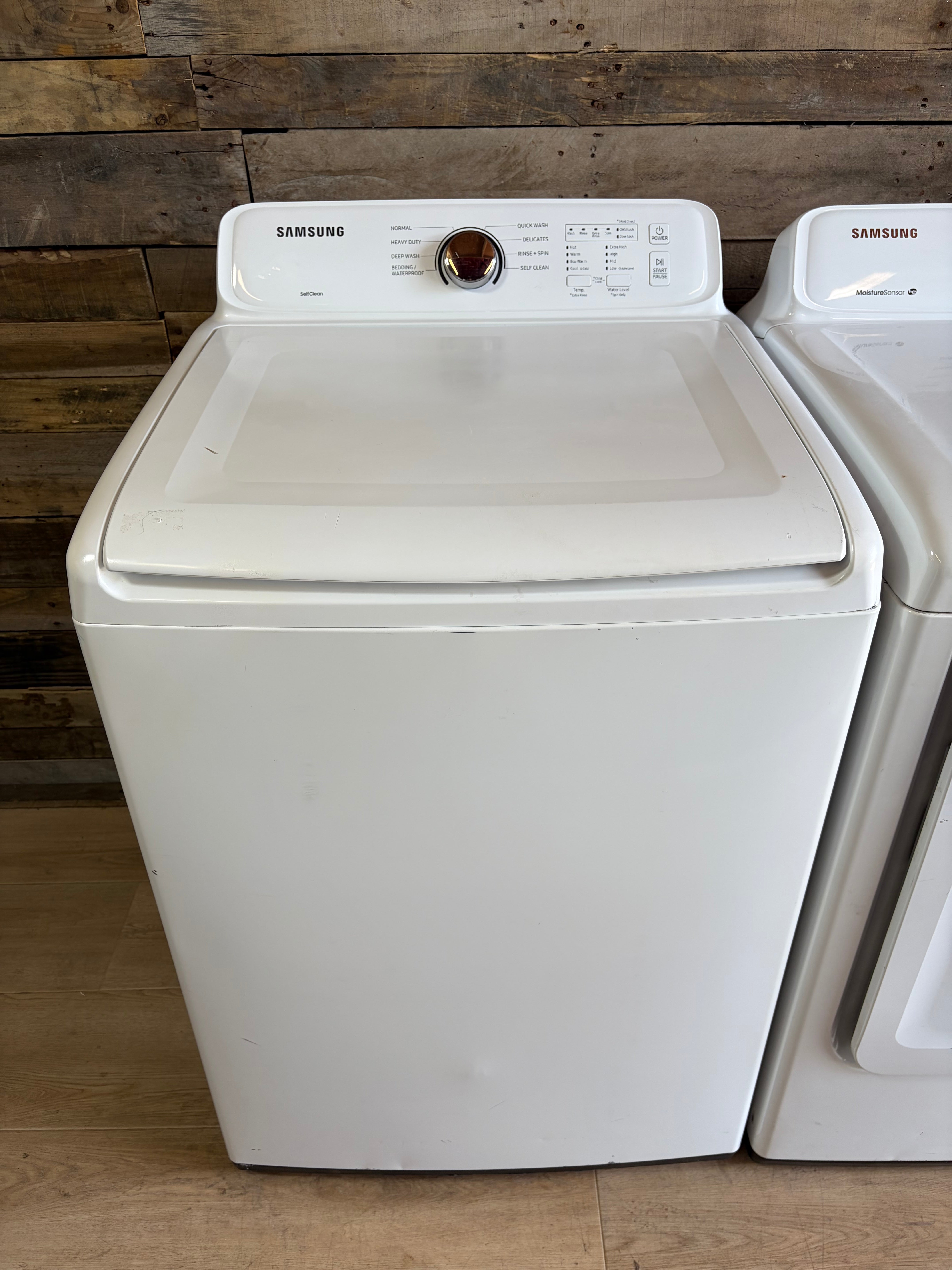 Samsung White Agitator Large Capacity Top Load Set