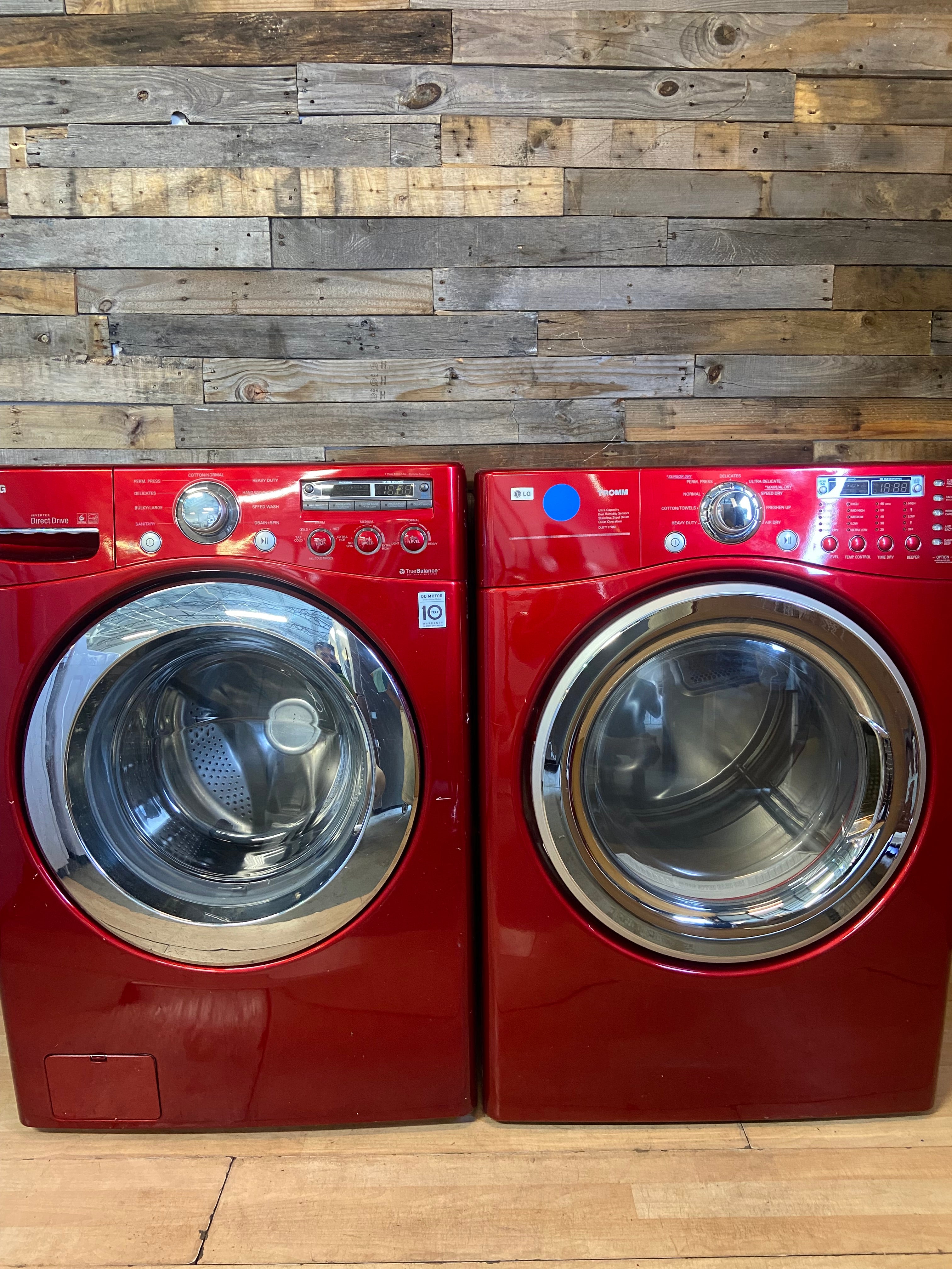 Red LG Direct Drive Front Load Set