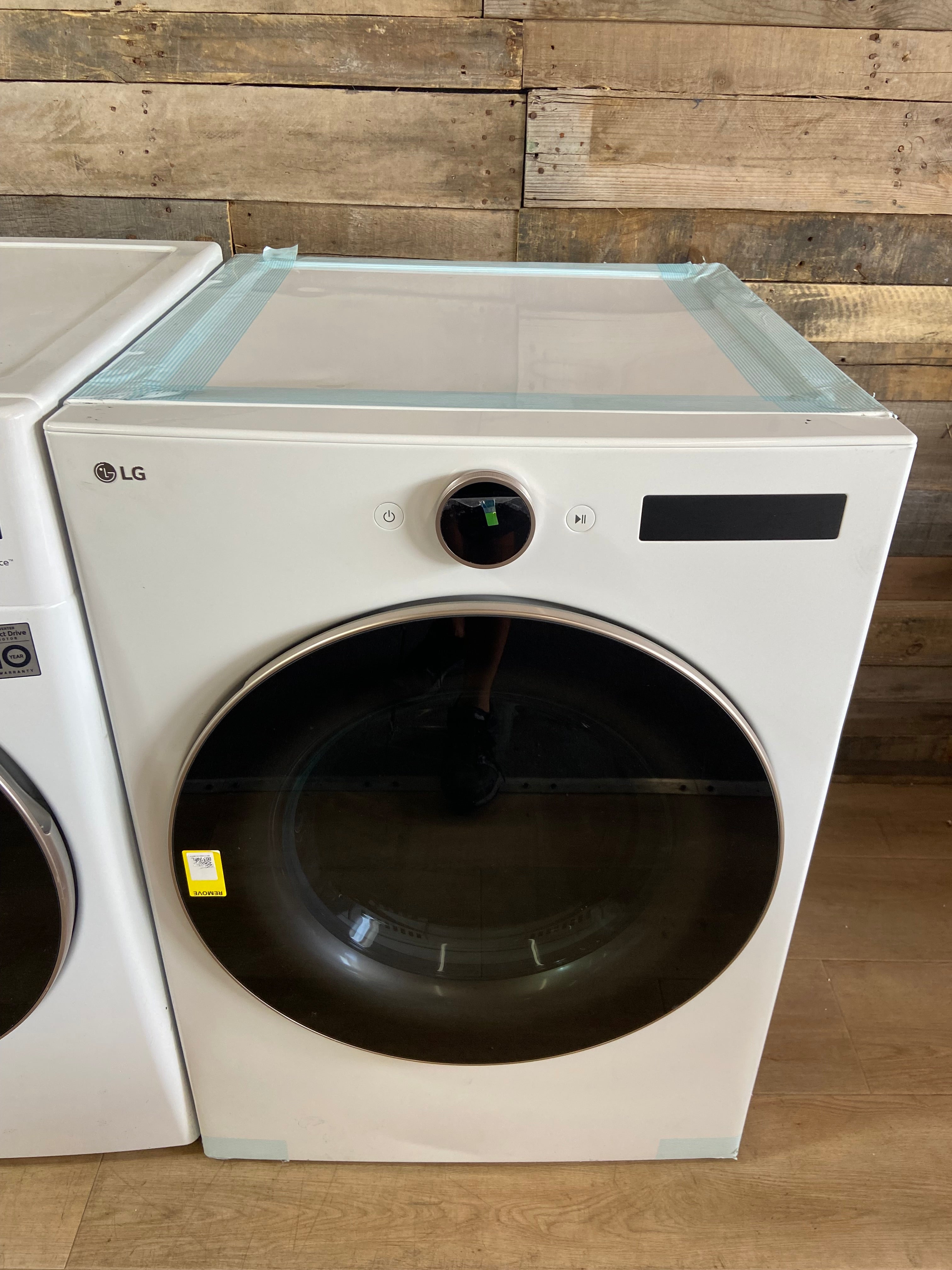 LG White and Rose Gold Front Load Set
