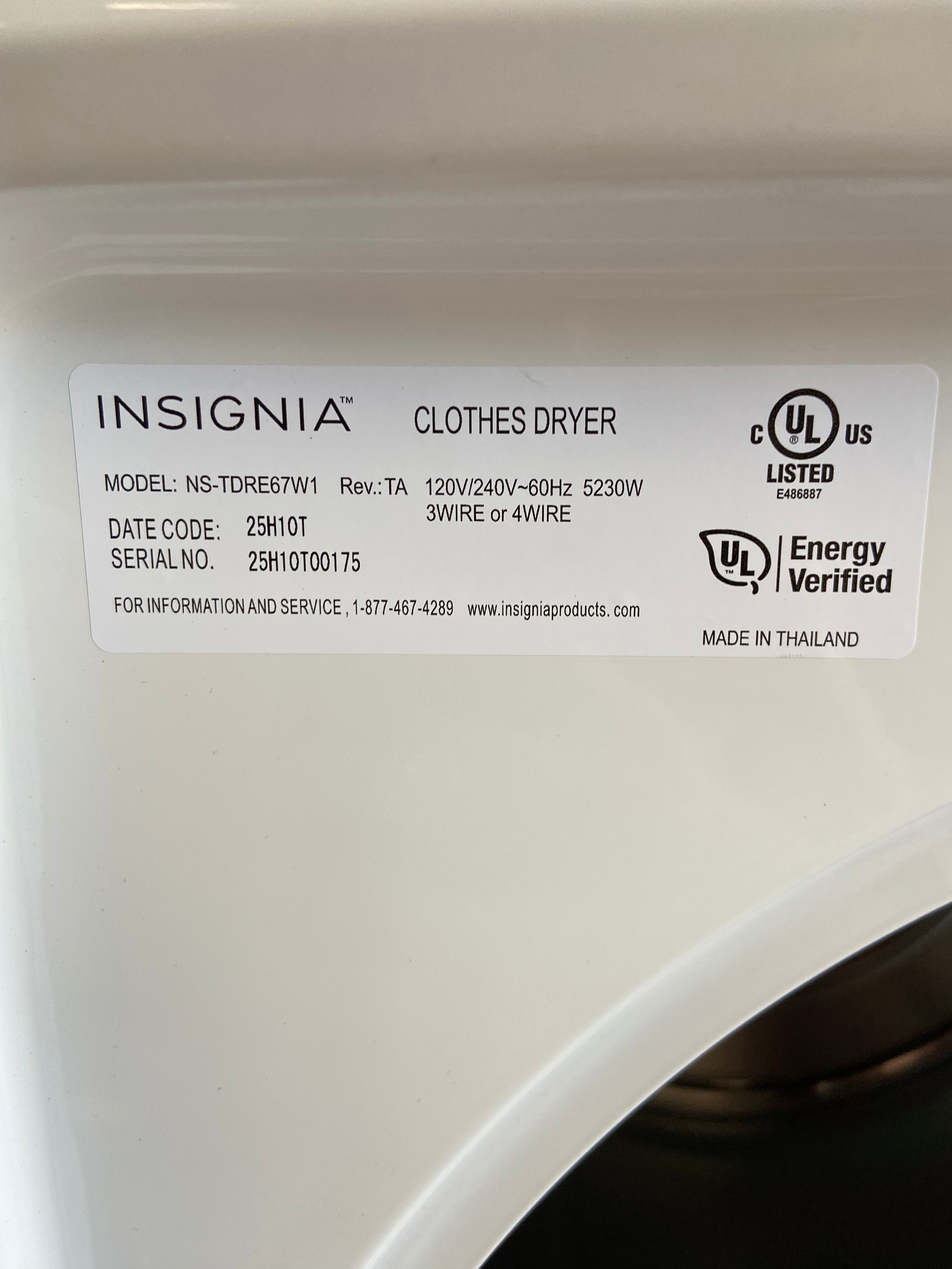 Insignia Top Load Washer & Dryer Set