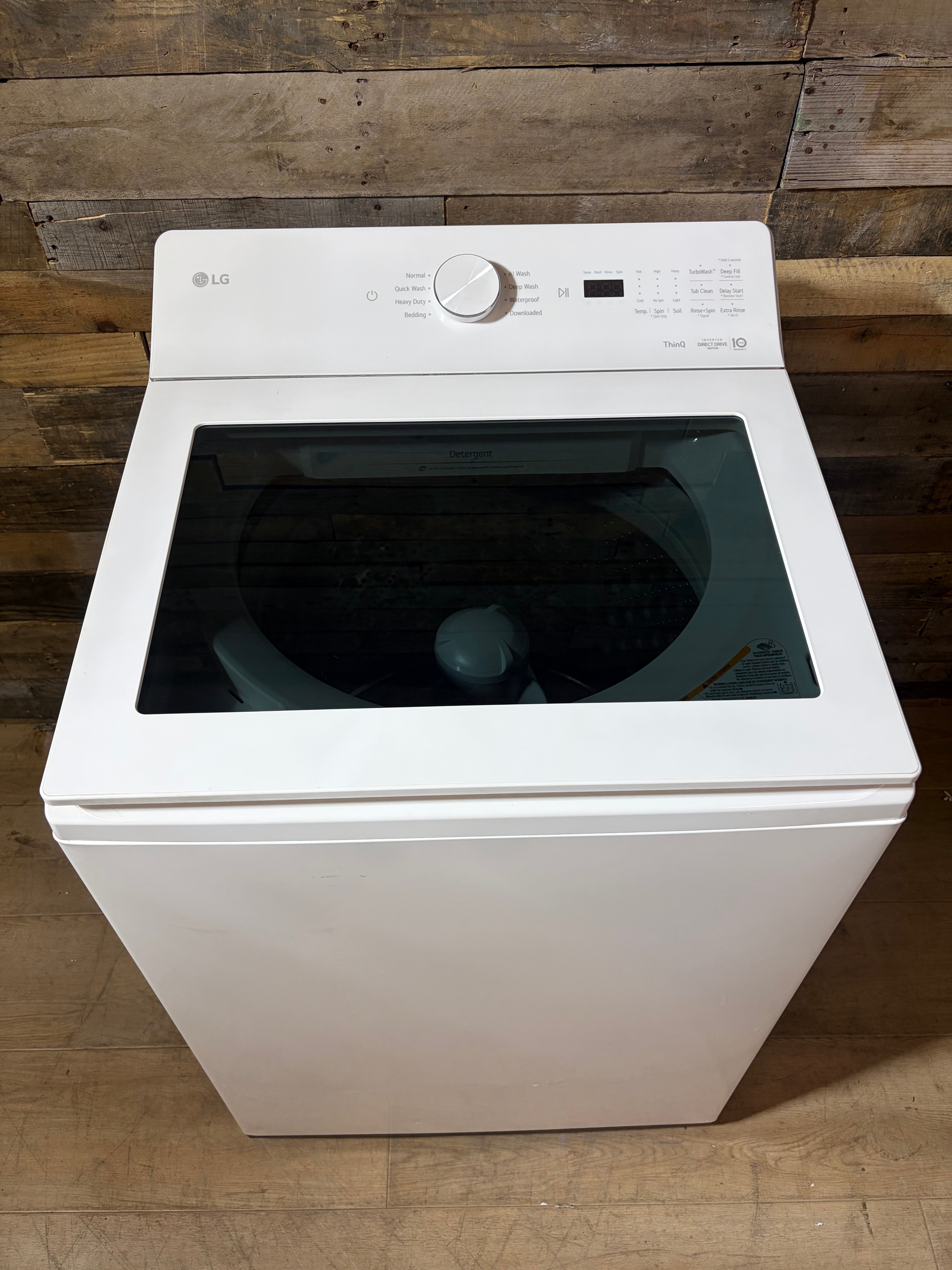 LG 4.8 Cu. Ft. Alpine White Agitator Top Load Washer with EasyUnload™ & AI Sensing