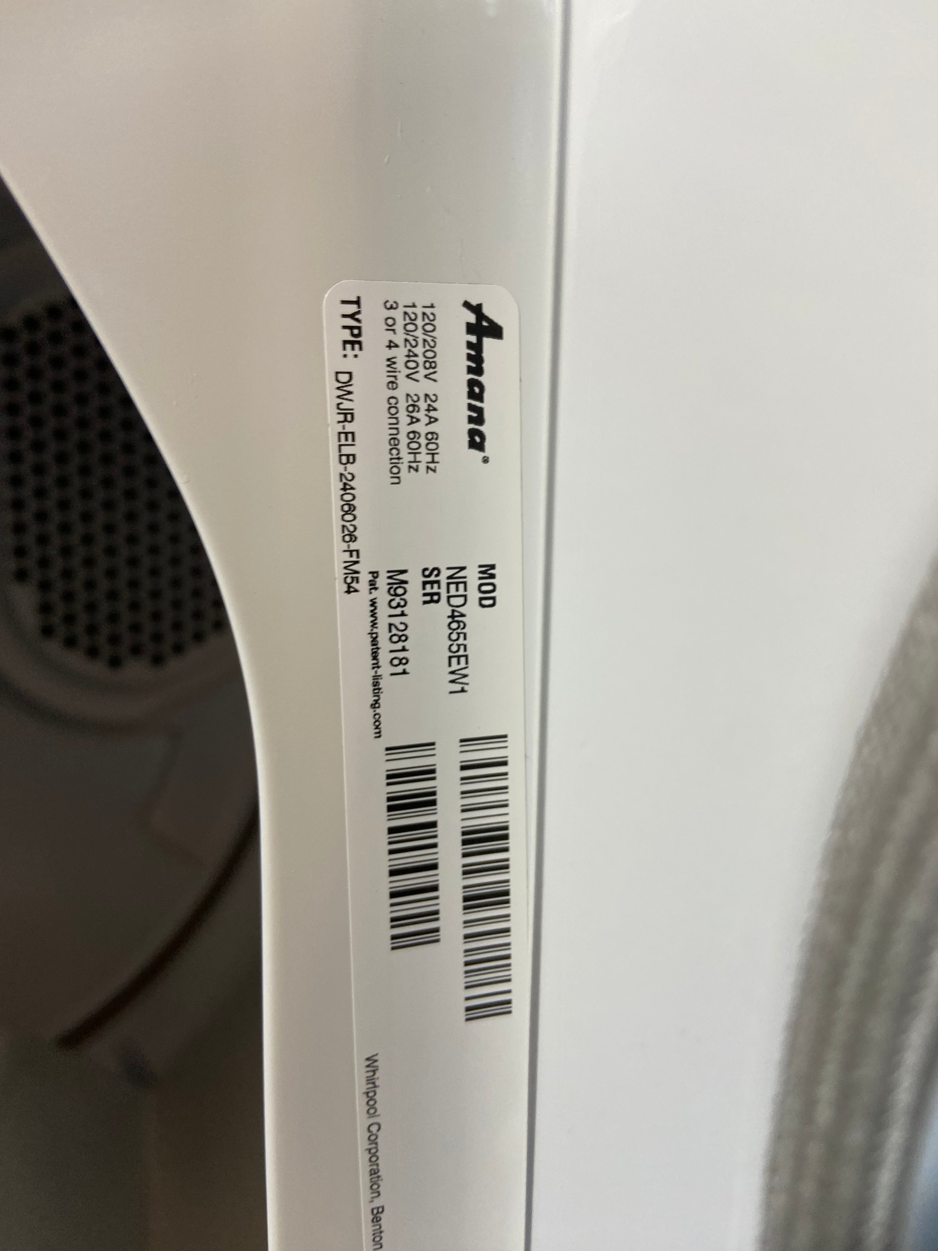 Amana Top Load Washer & Dryer Set