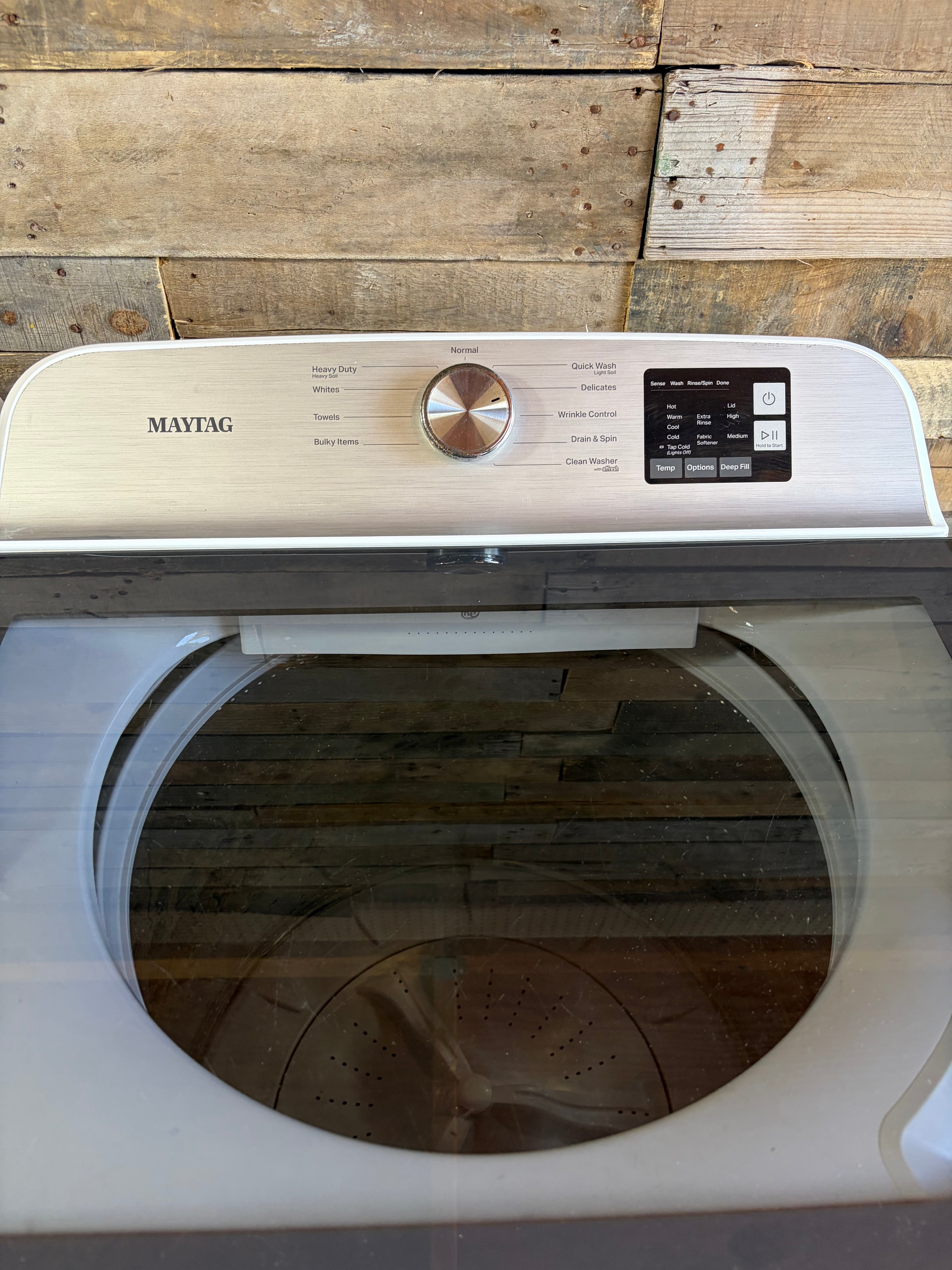 Maytag Large Capacity Glass Door Top Load Set