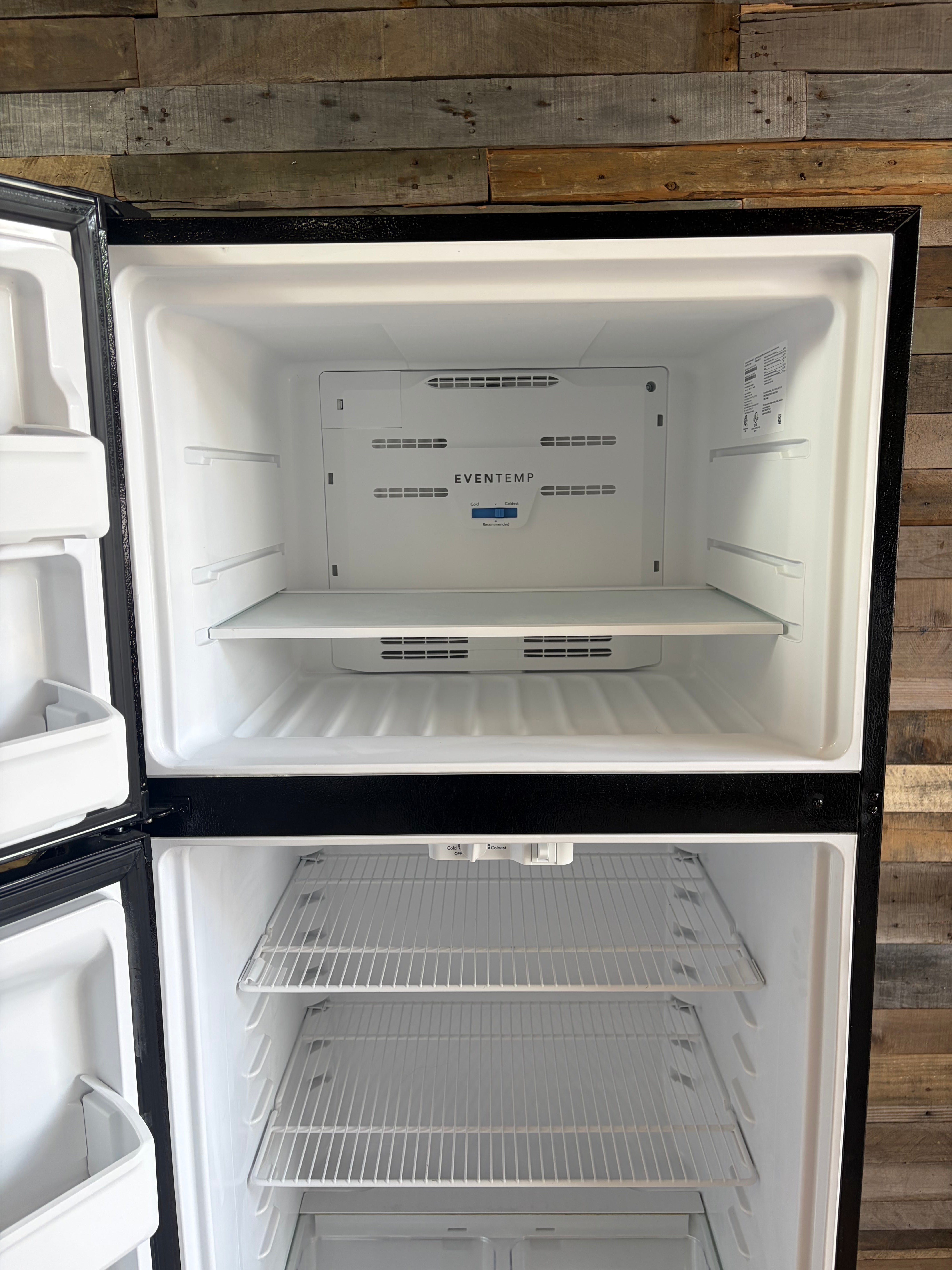 Black Frigidaire Top Bottom Fridge