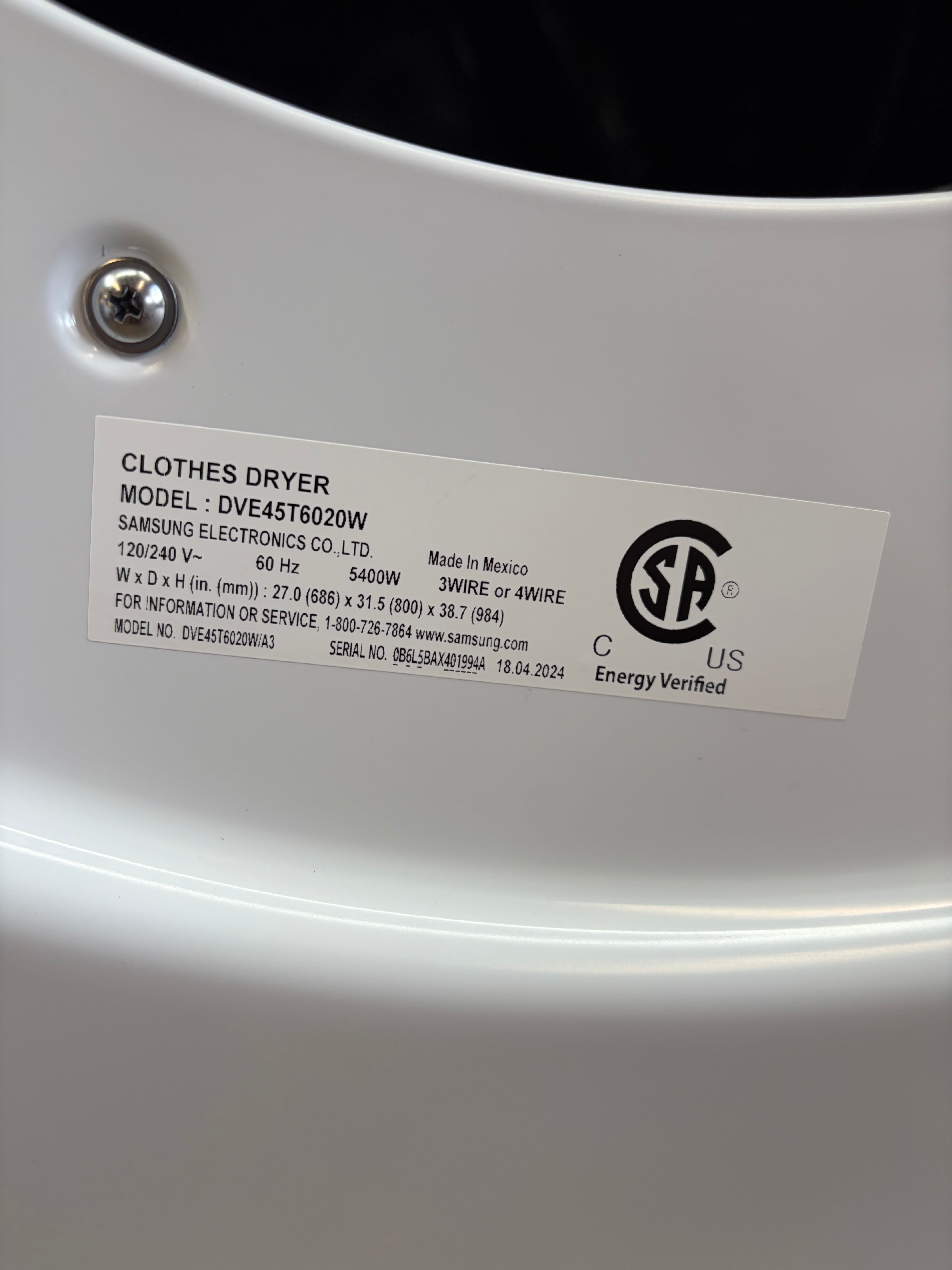 Samsung 7.5-Cu. Ft. Front-Load Electric Dryer with Sensor Dry