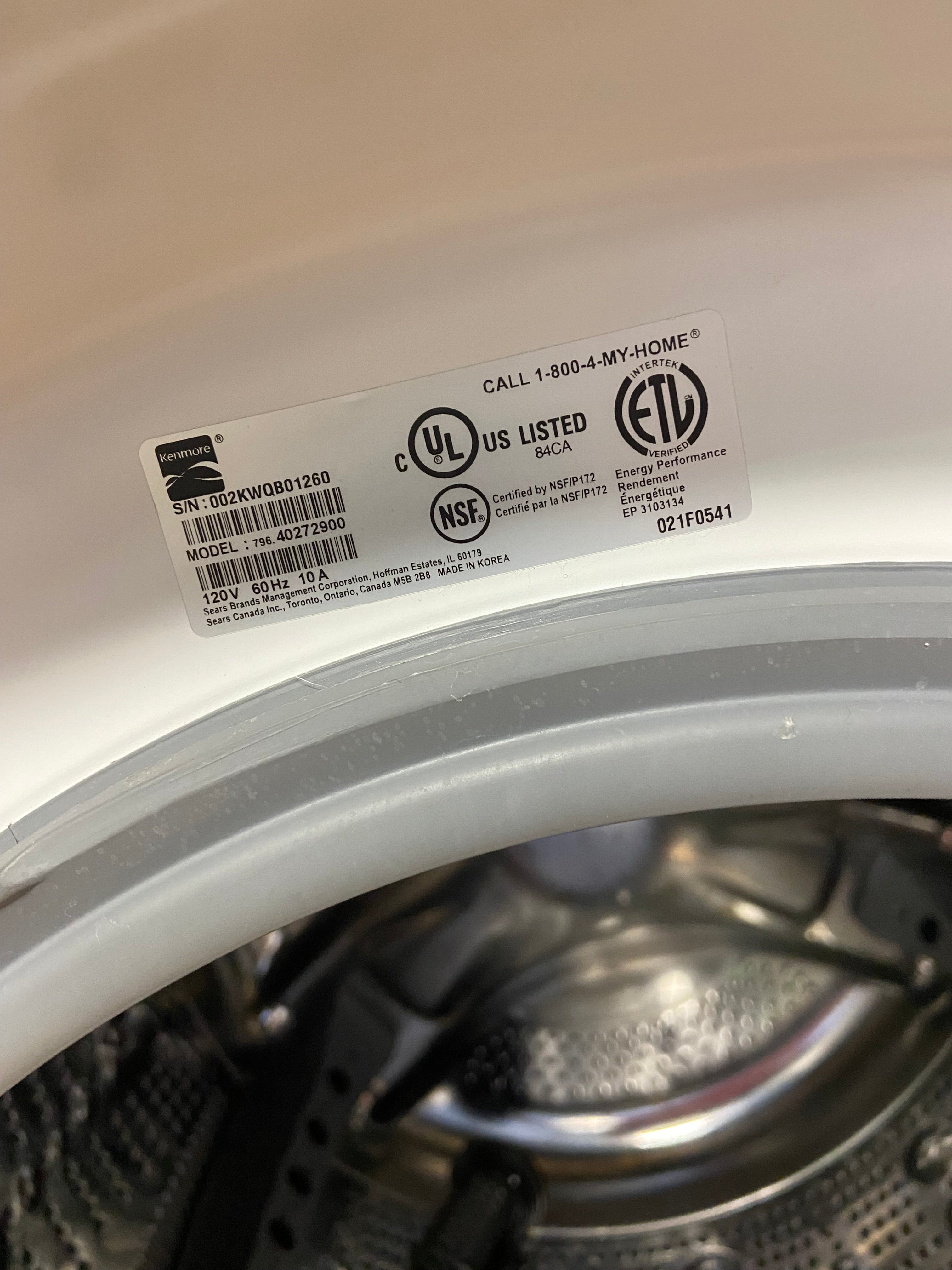 Kenmore Front Load Set