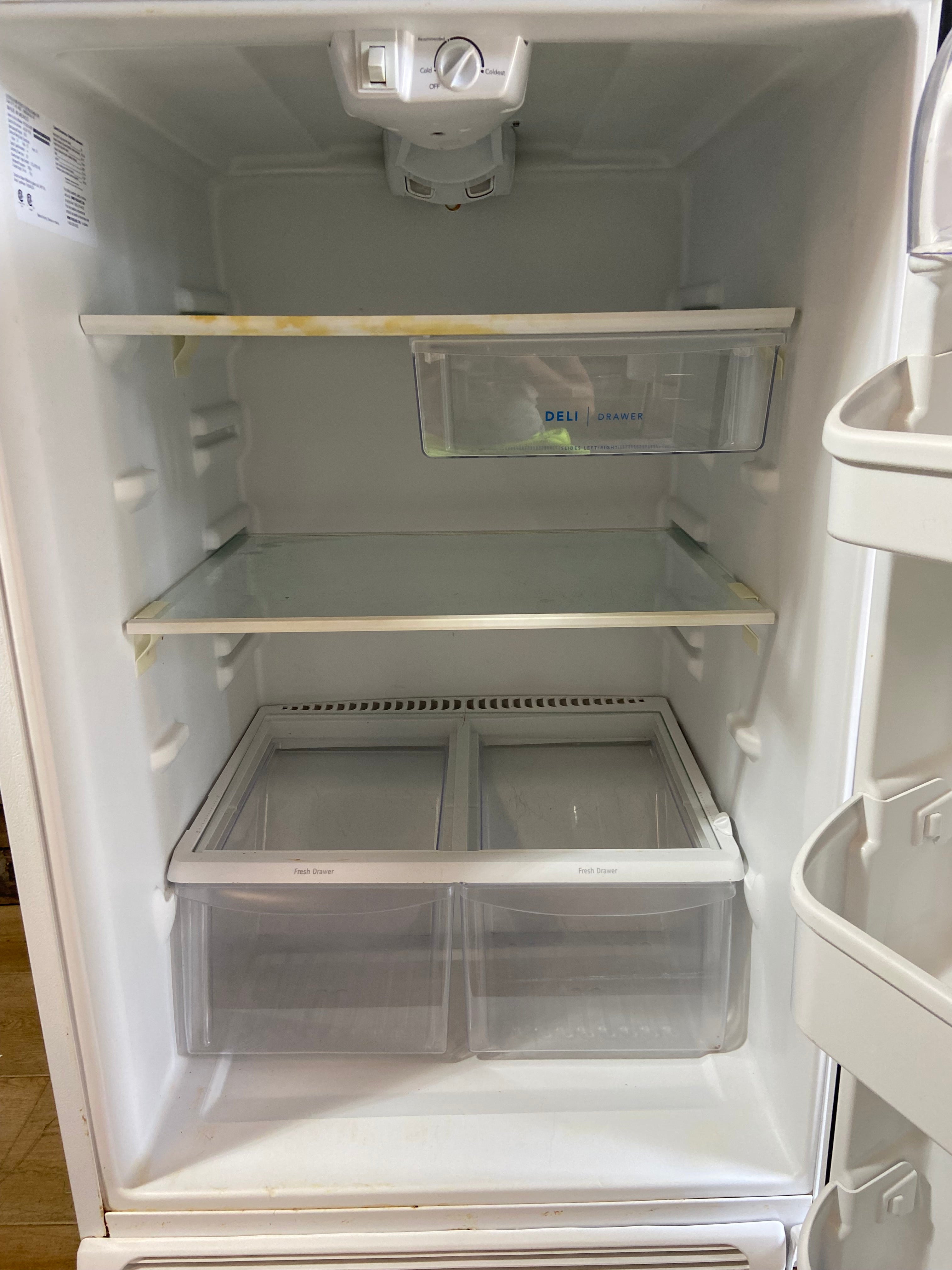 White Frigidaire Refrigerator With Ice Maker