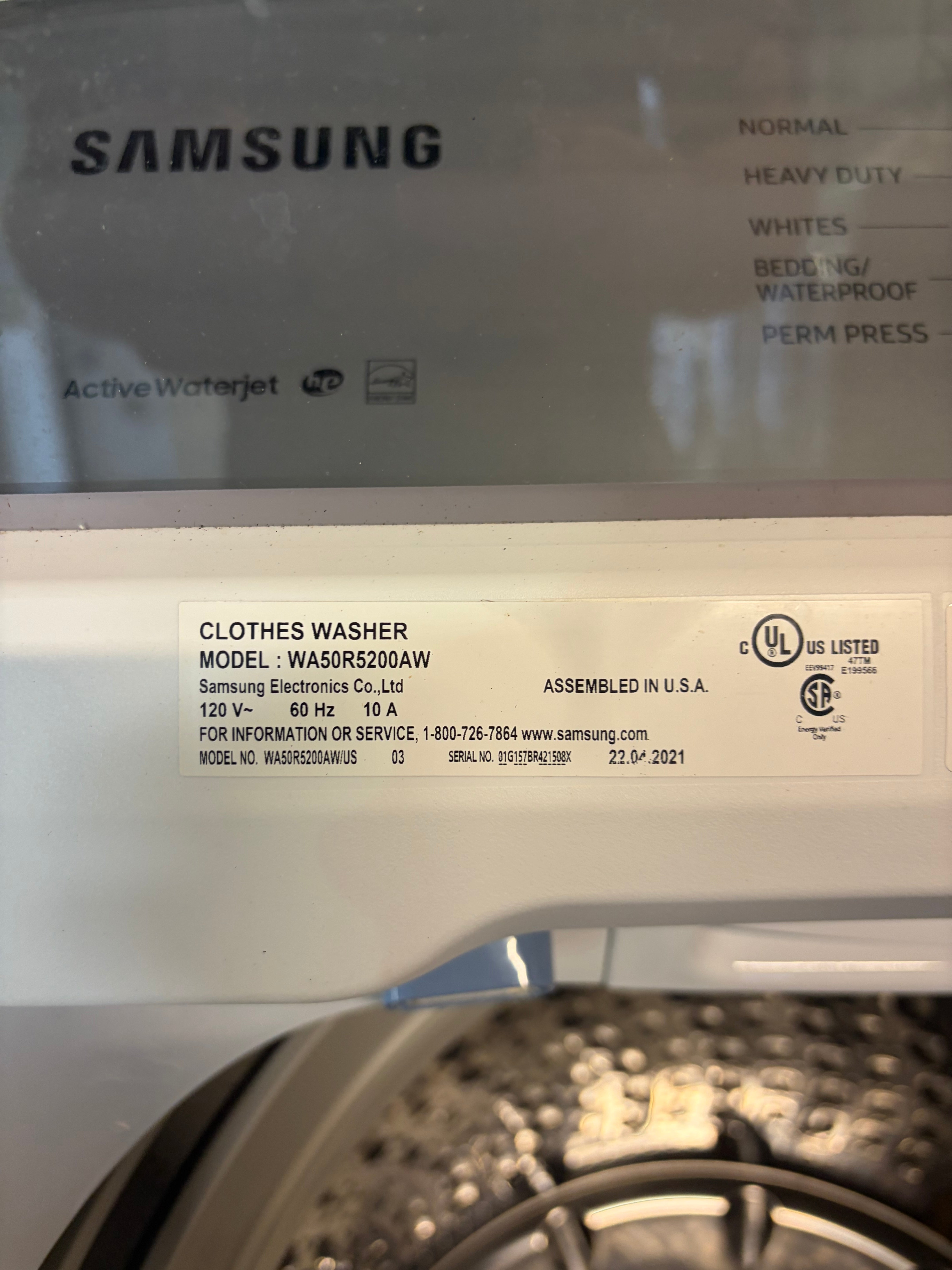 Samsung LG Grey Face Top Load Set