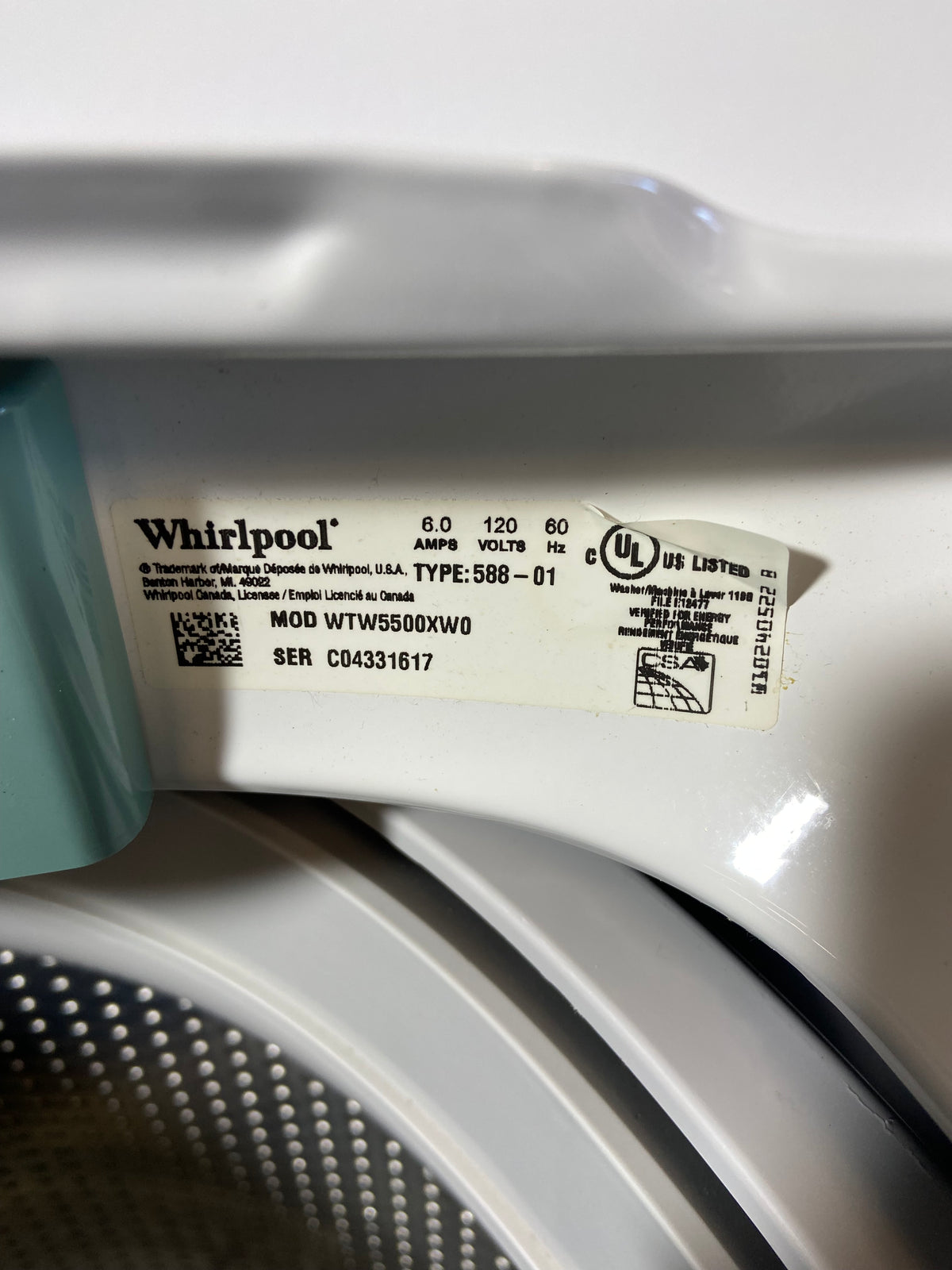 Whirlpool Cabrio Top Load Washer
