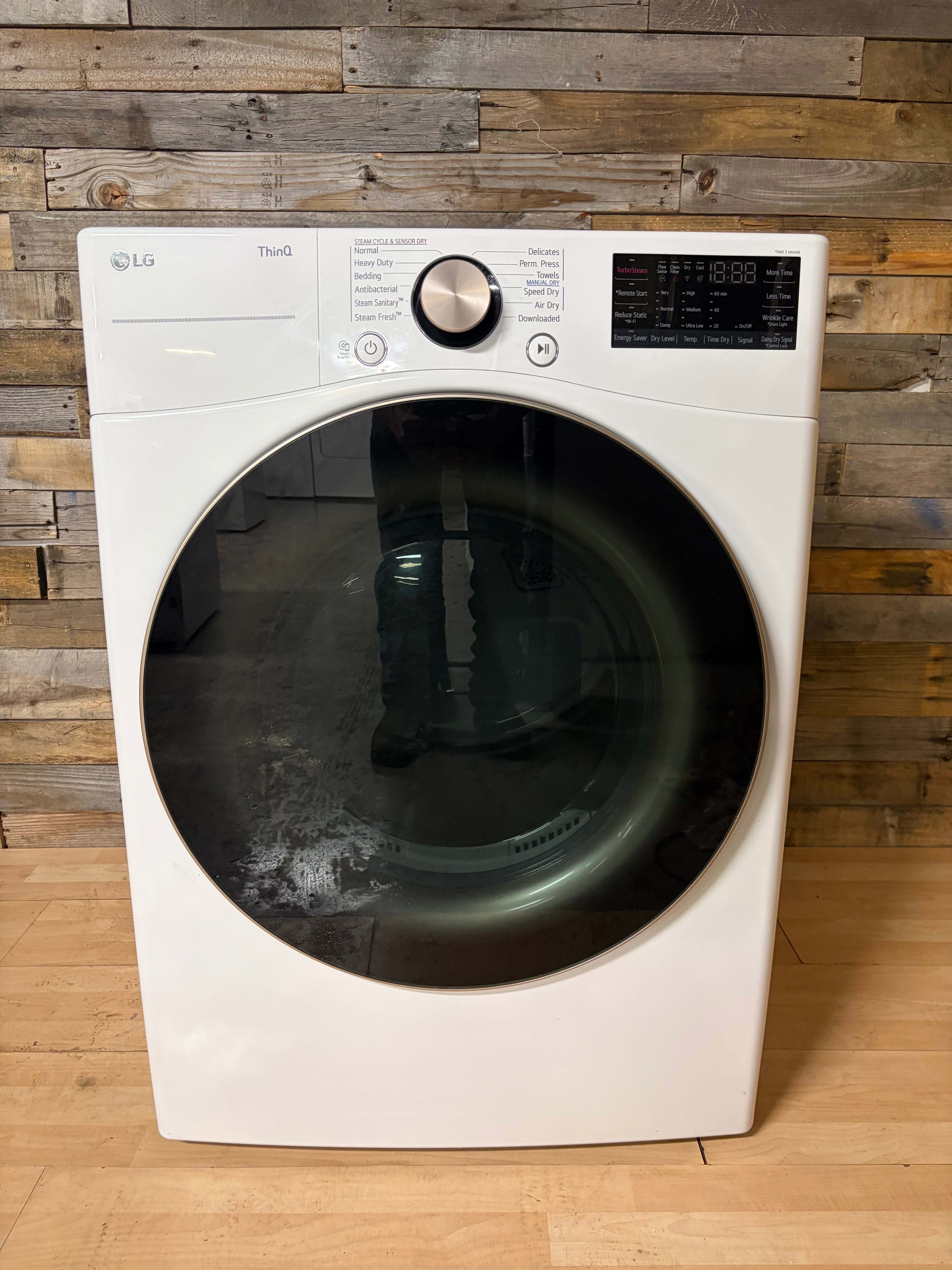 LG White and Rose Gold Dryer