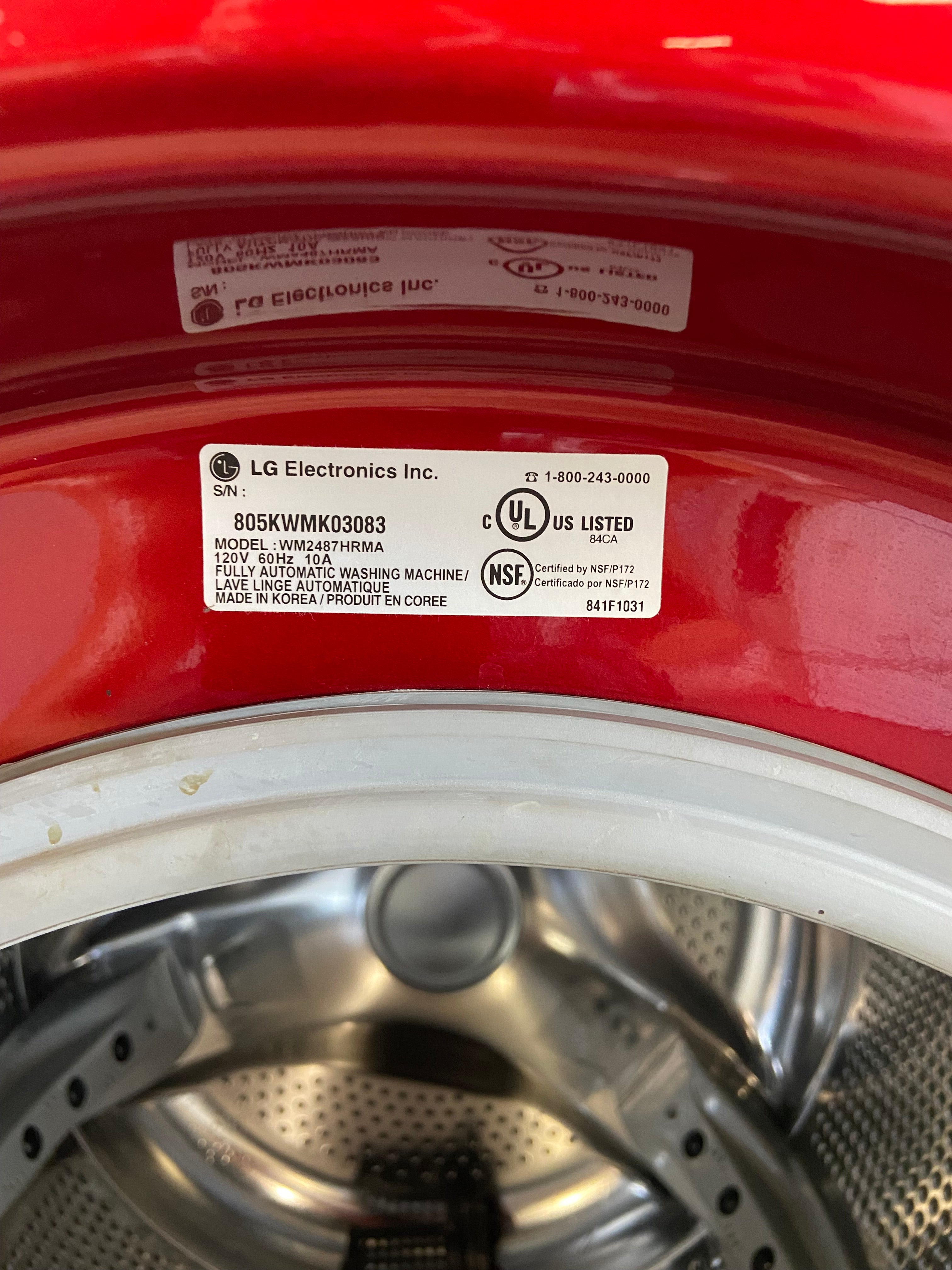 LG Red Front Load Washer Dryer Set