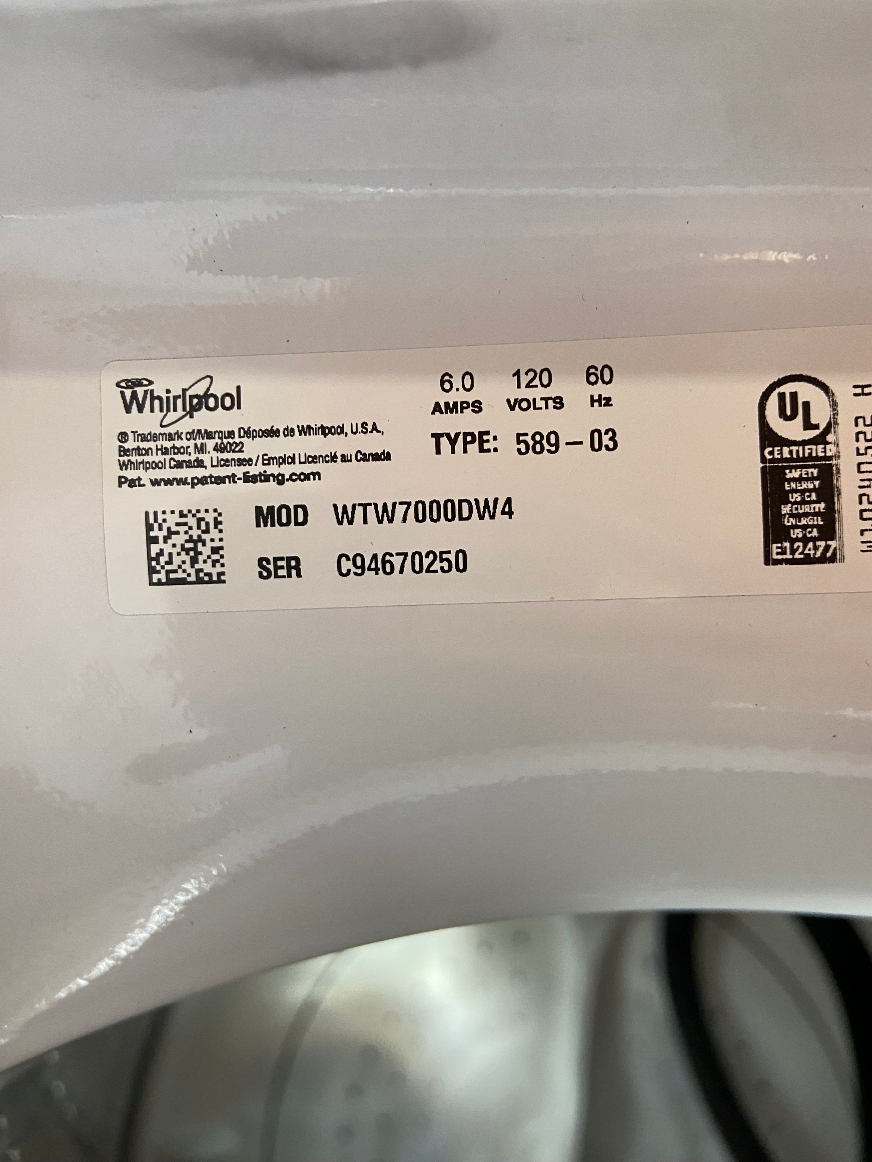 Whirlpool Cabrio Top Load Washer & Dryer Set