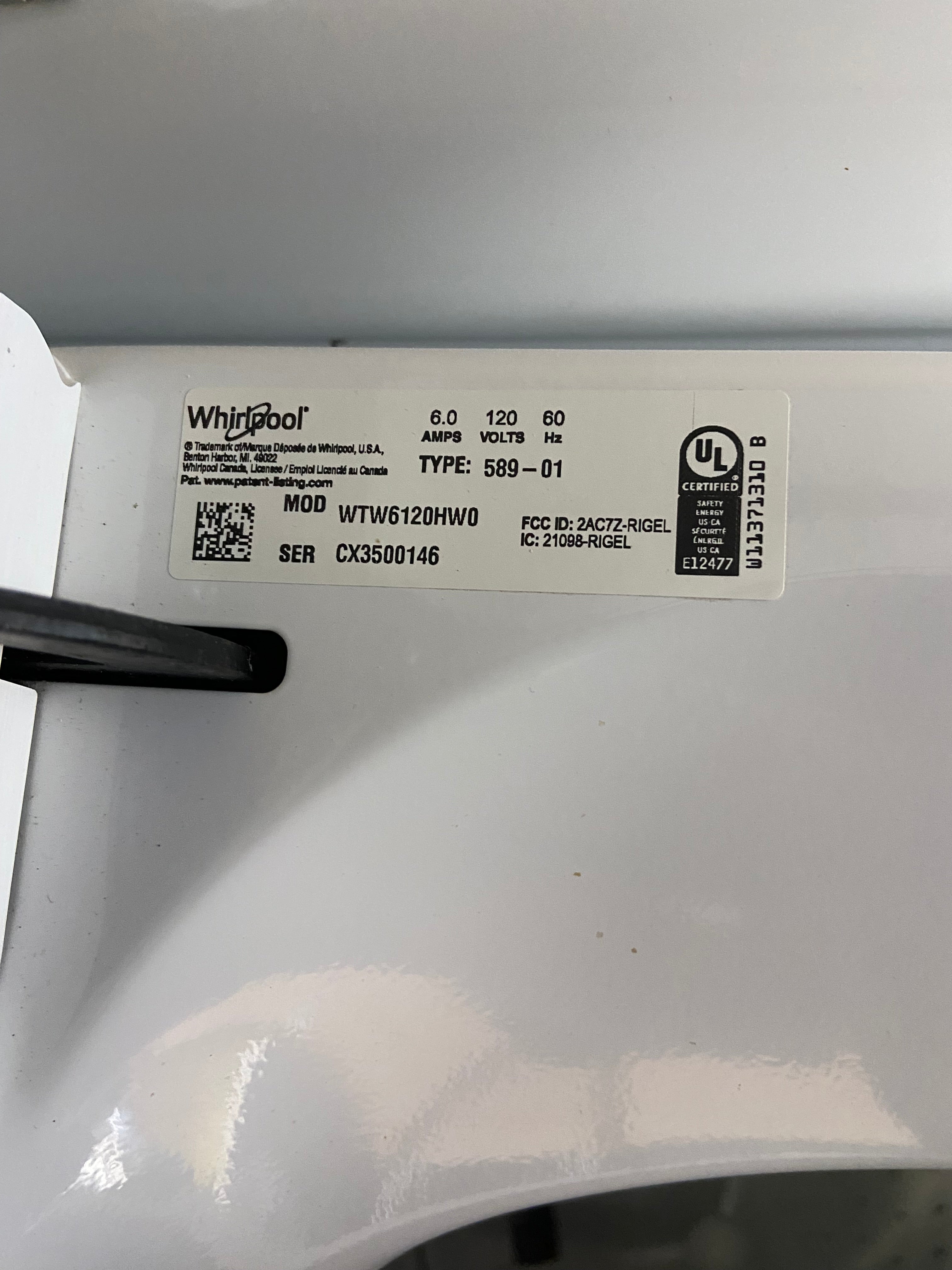 Whirlpool Glass Door Top load Set