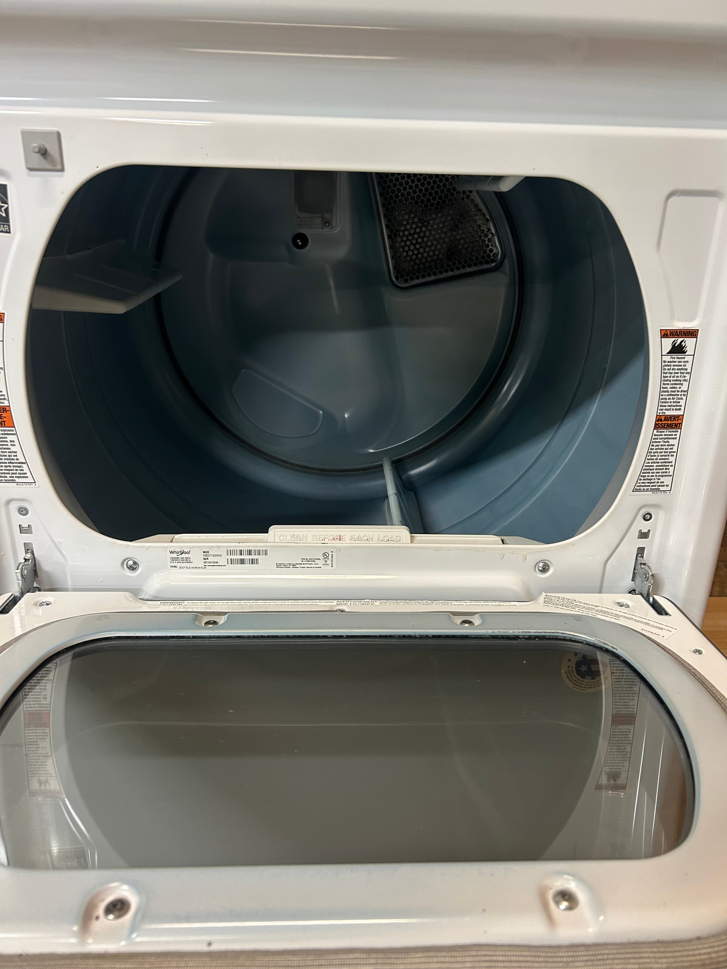 White Whirlpool Glass Top Set