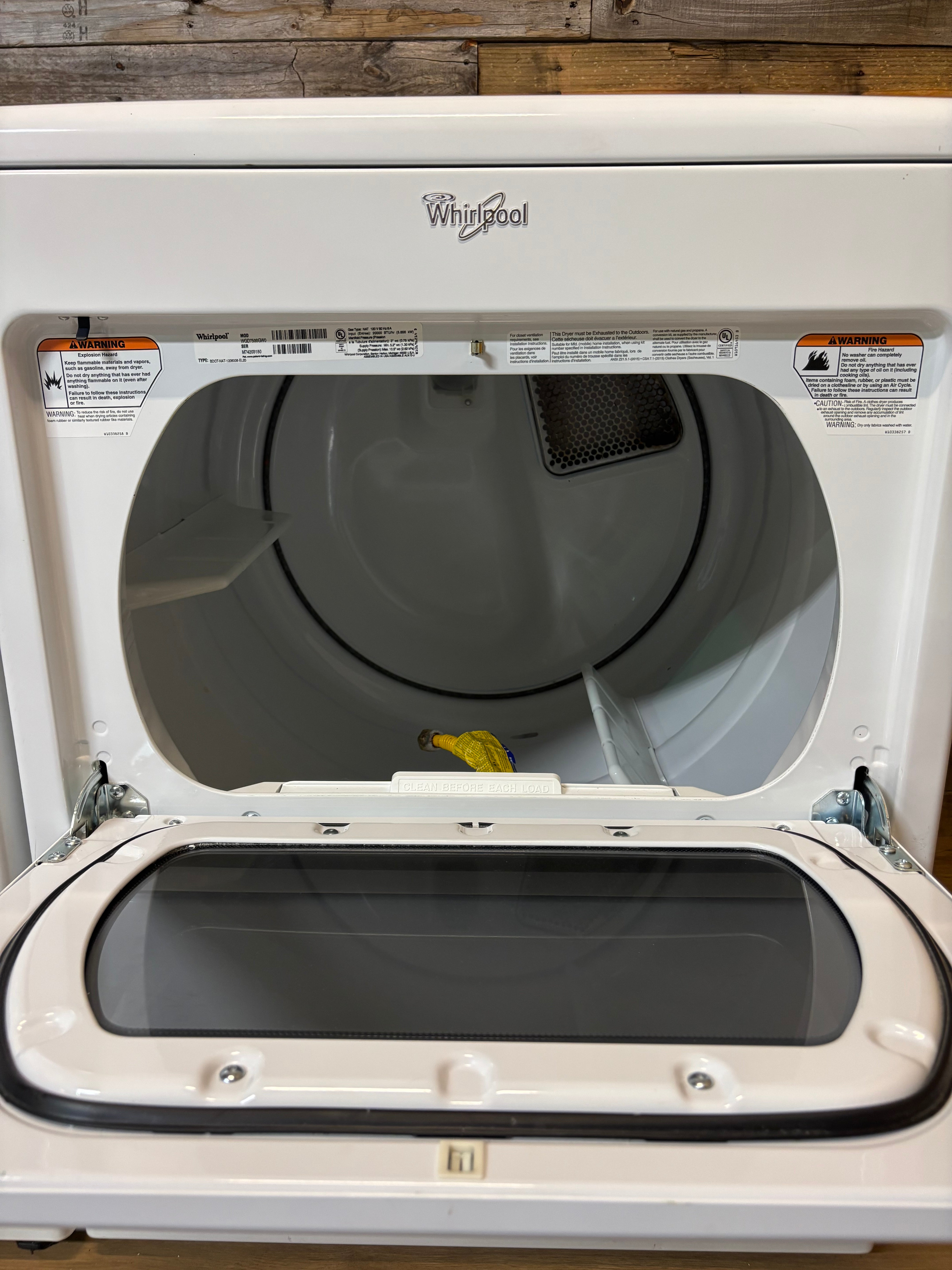 Whirlpool Gas Dryer Top Load Set