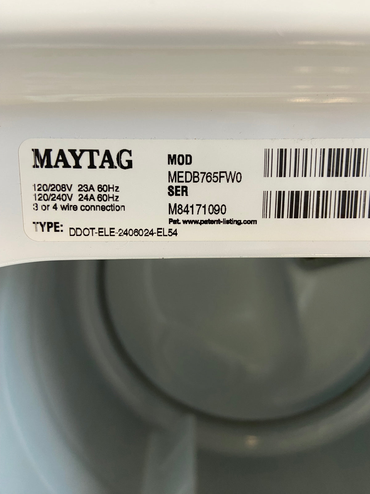 Maytag Large Capacity Glass Lid Washer & Dryer Set