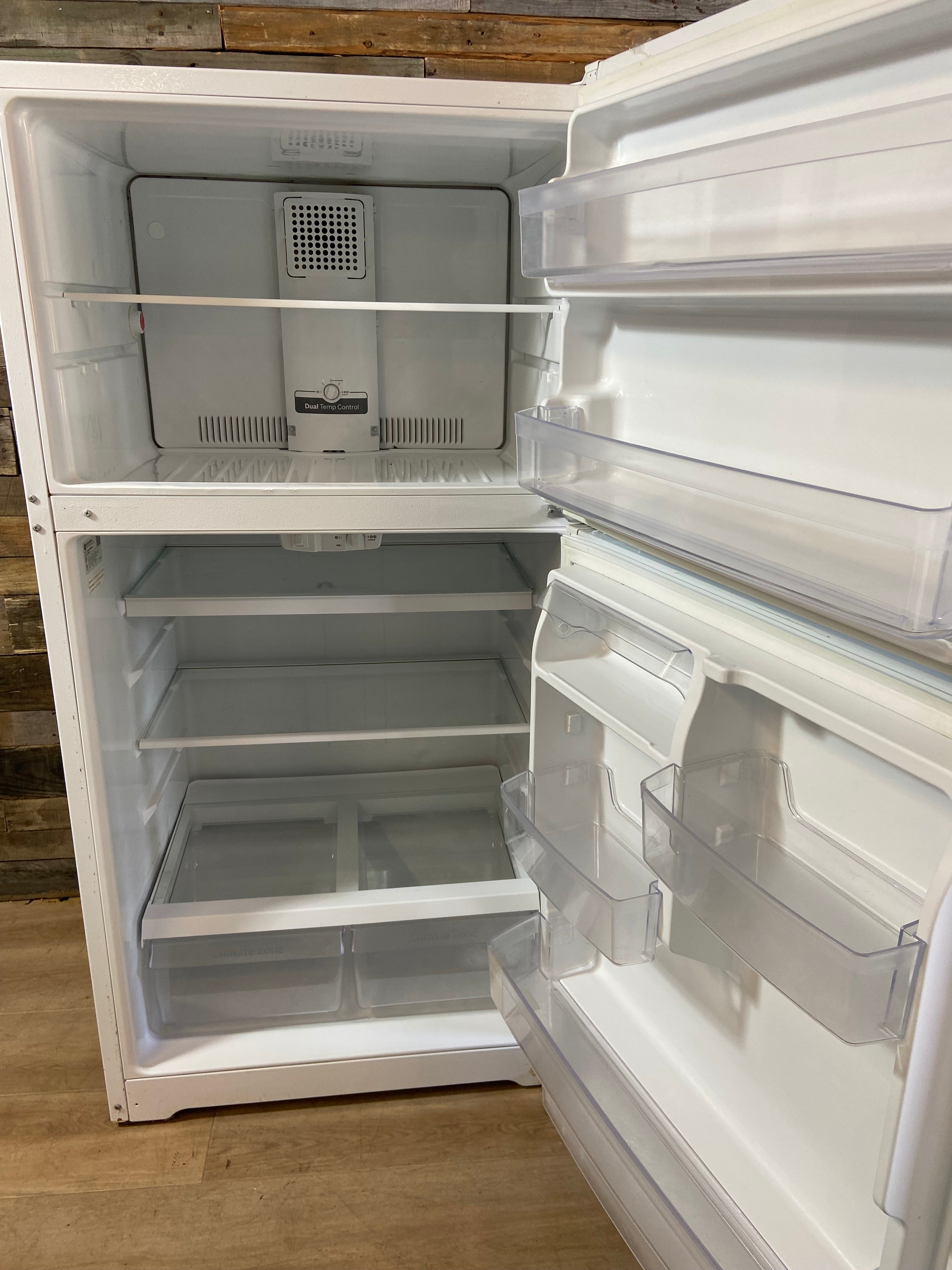 GE White Top Freezer Refrigerator