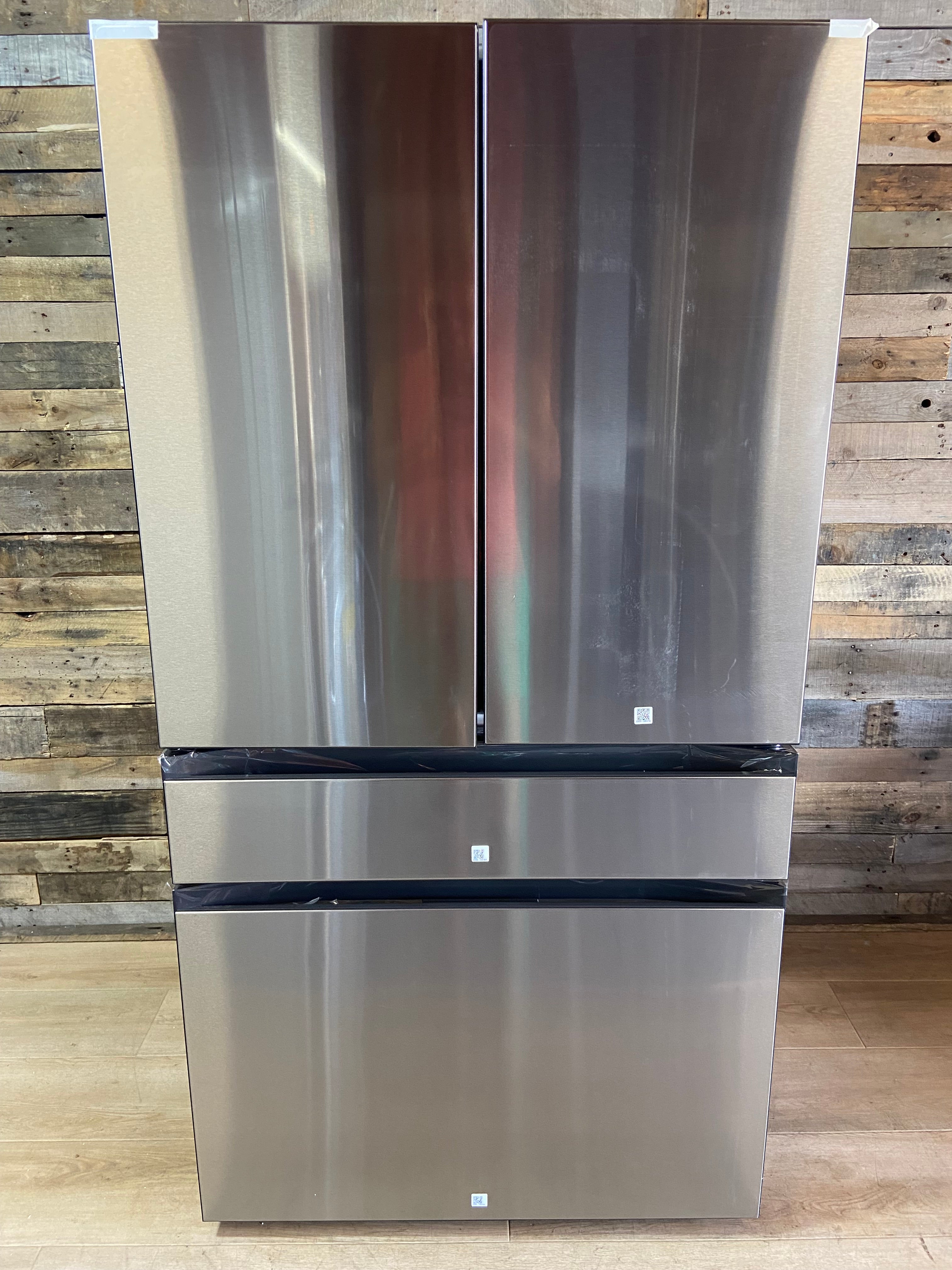 Bespoke 36 in. 29 cu. ft. Standard Depth 4-Door French Door Smart Refrigerator in Stainless Steel with Beverage Center
