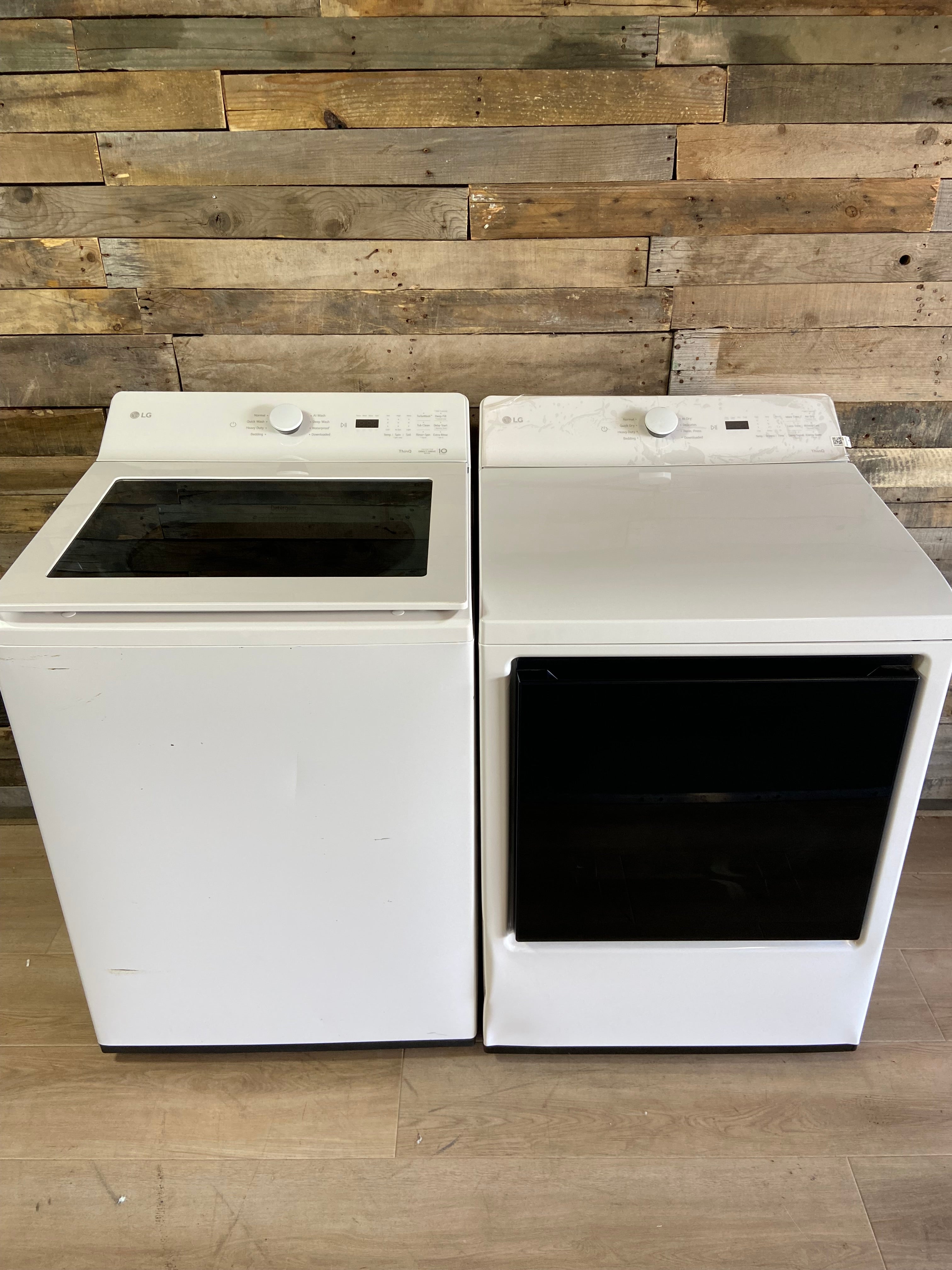 LG THINQ Washer & Electric Dryer Set – White