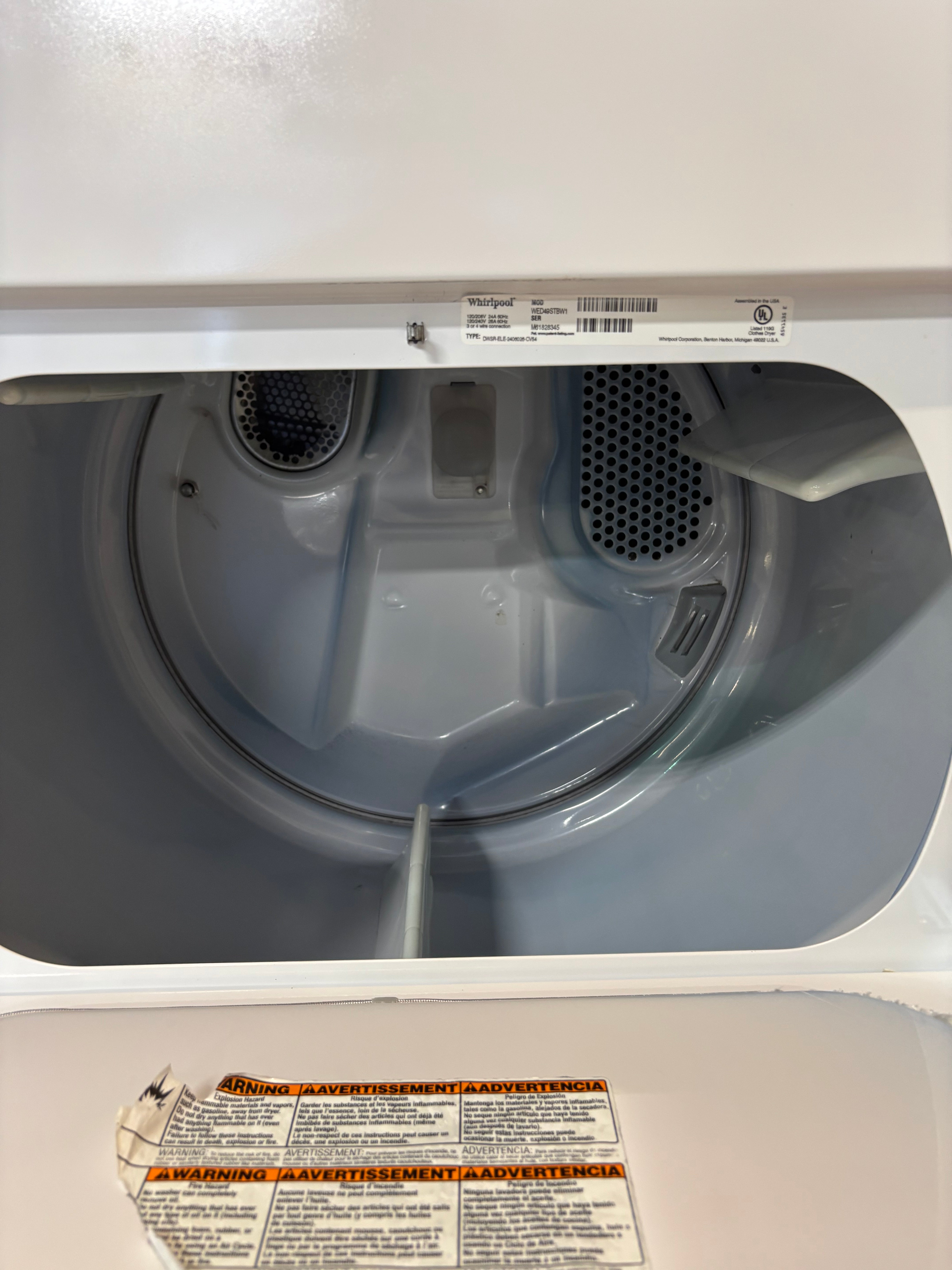 Whirlpool Steam Dryer Top Load Set