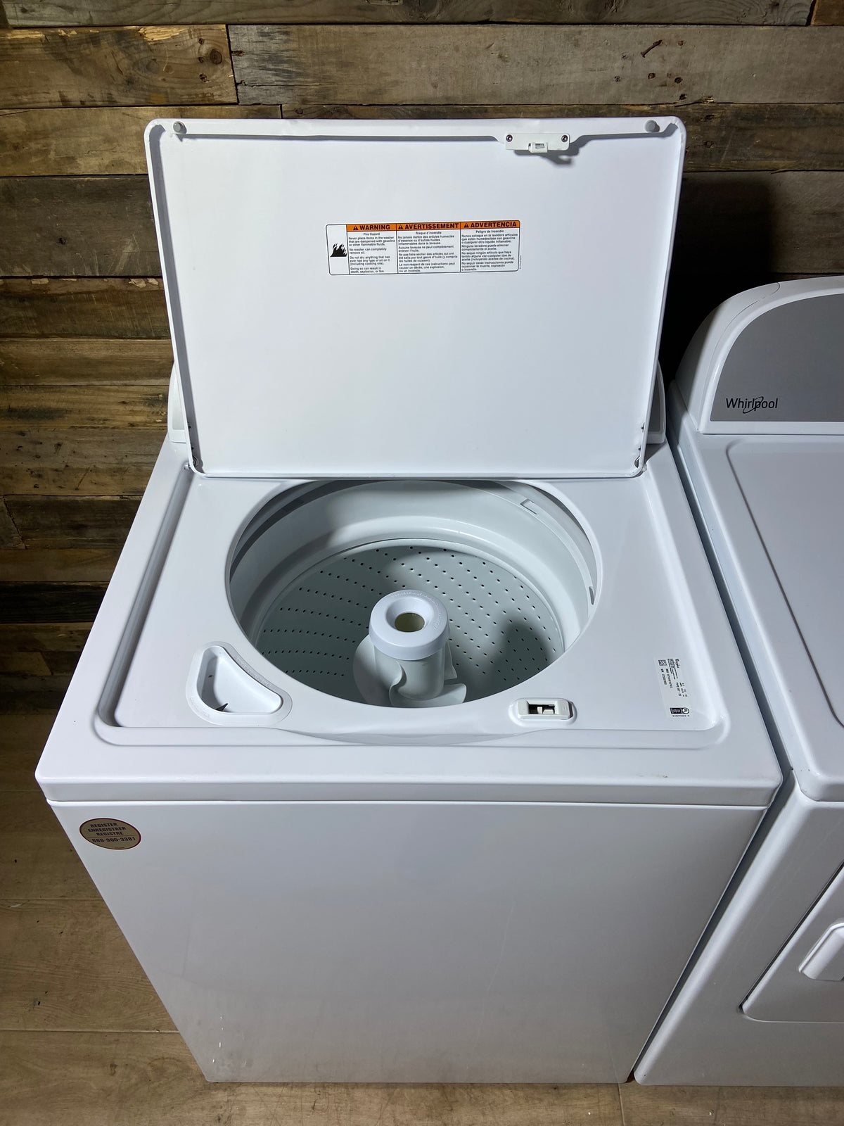 Whirlpool Top Load Grey Panel Washer & Dryer Set