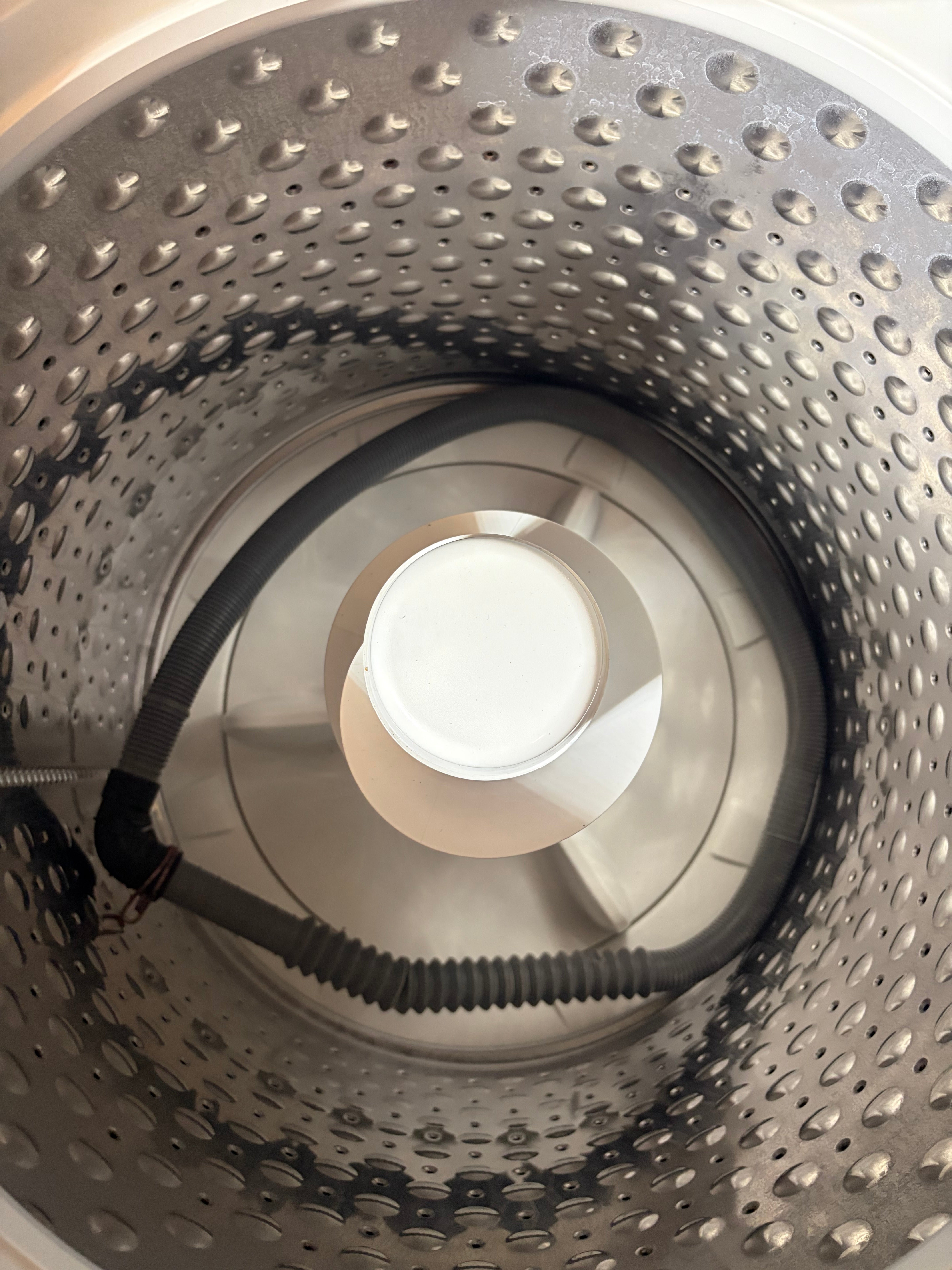 Grey GE Large Capacity Top Load Washer With Agitator