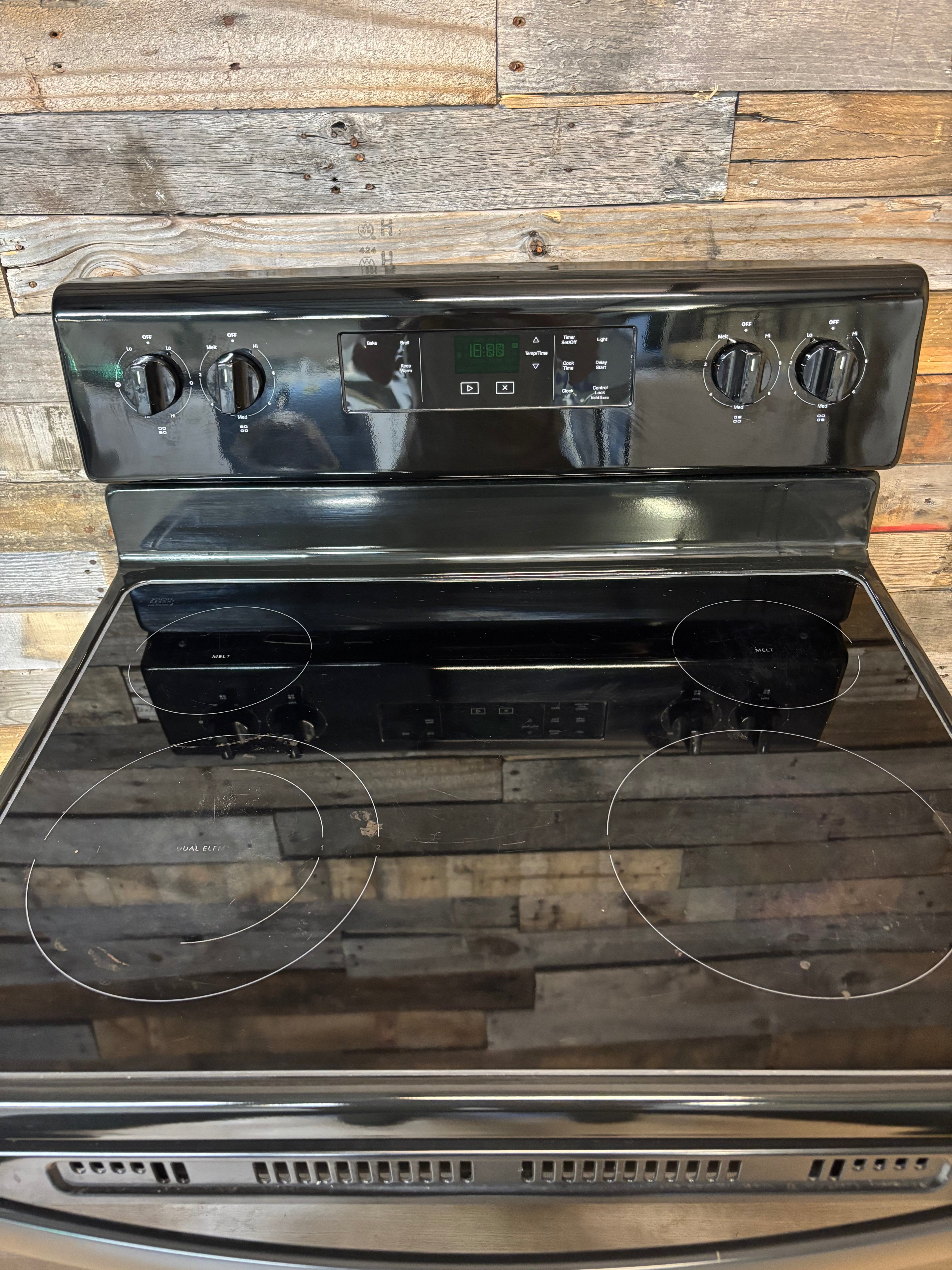 Black Whirlpool Electric Range