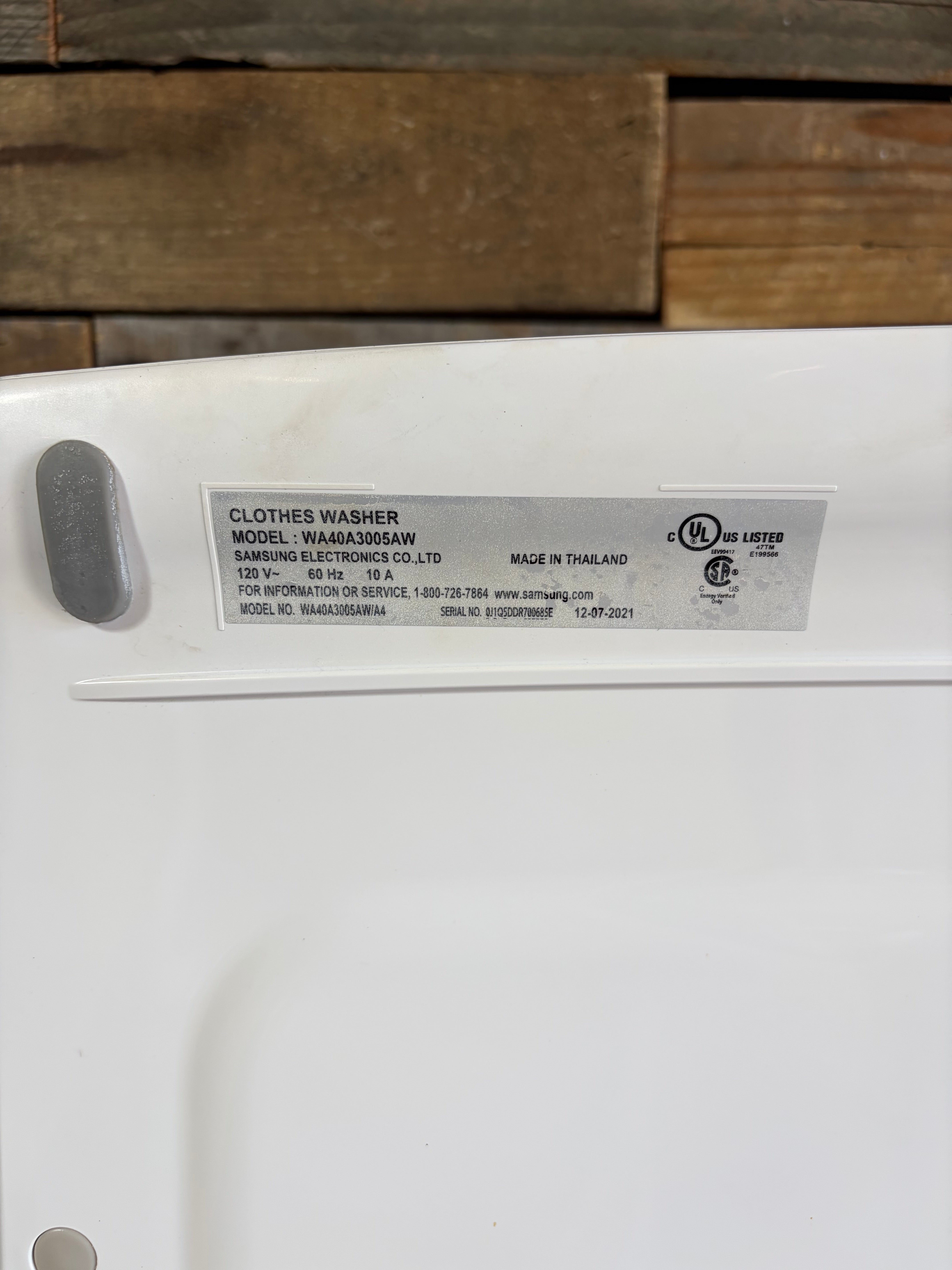 Samsung White Agitator Large Capacity Top Load Set