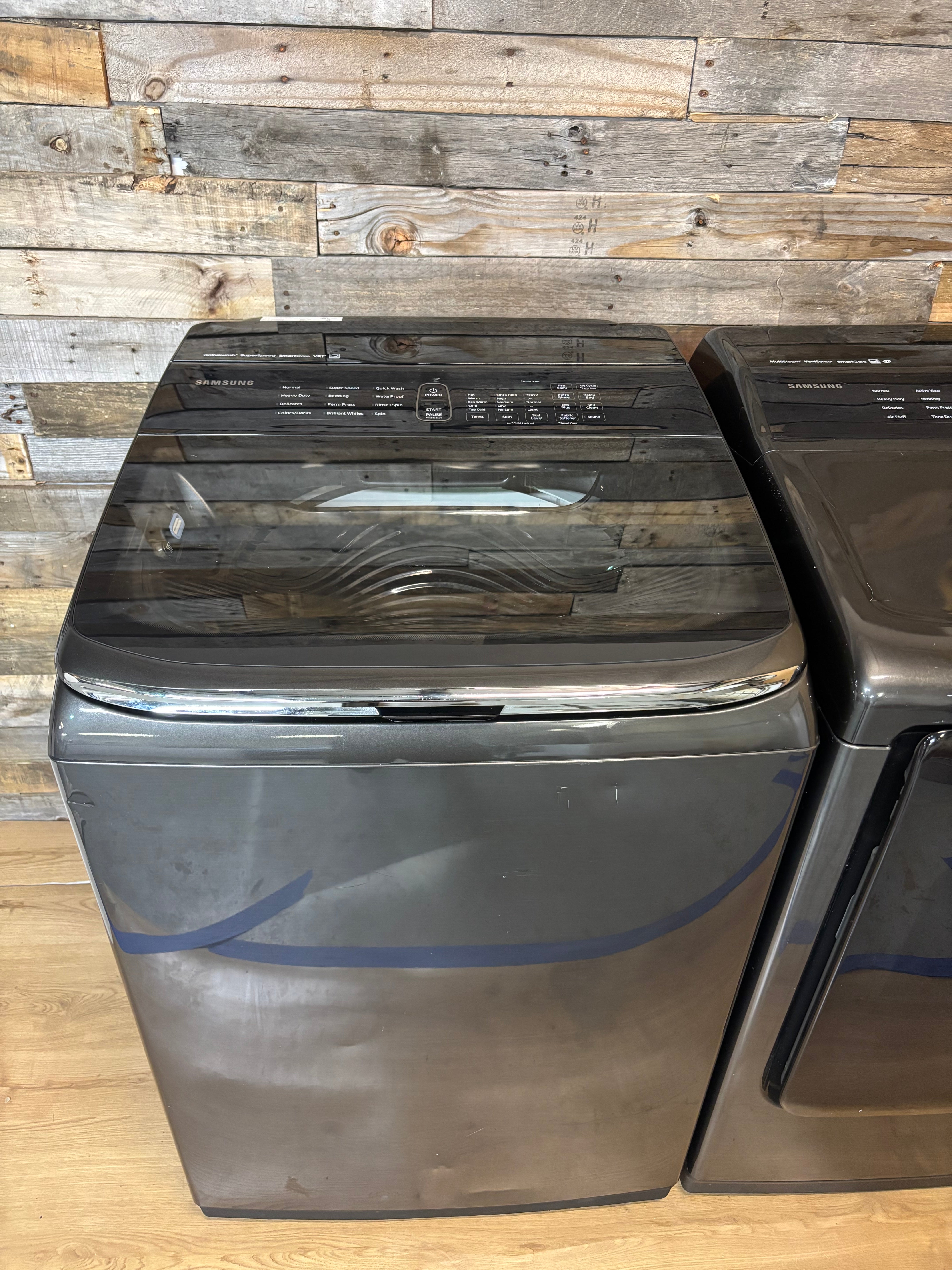 Black Stainless Samsung ActiveWash Top Load Set