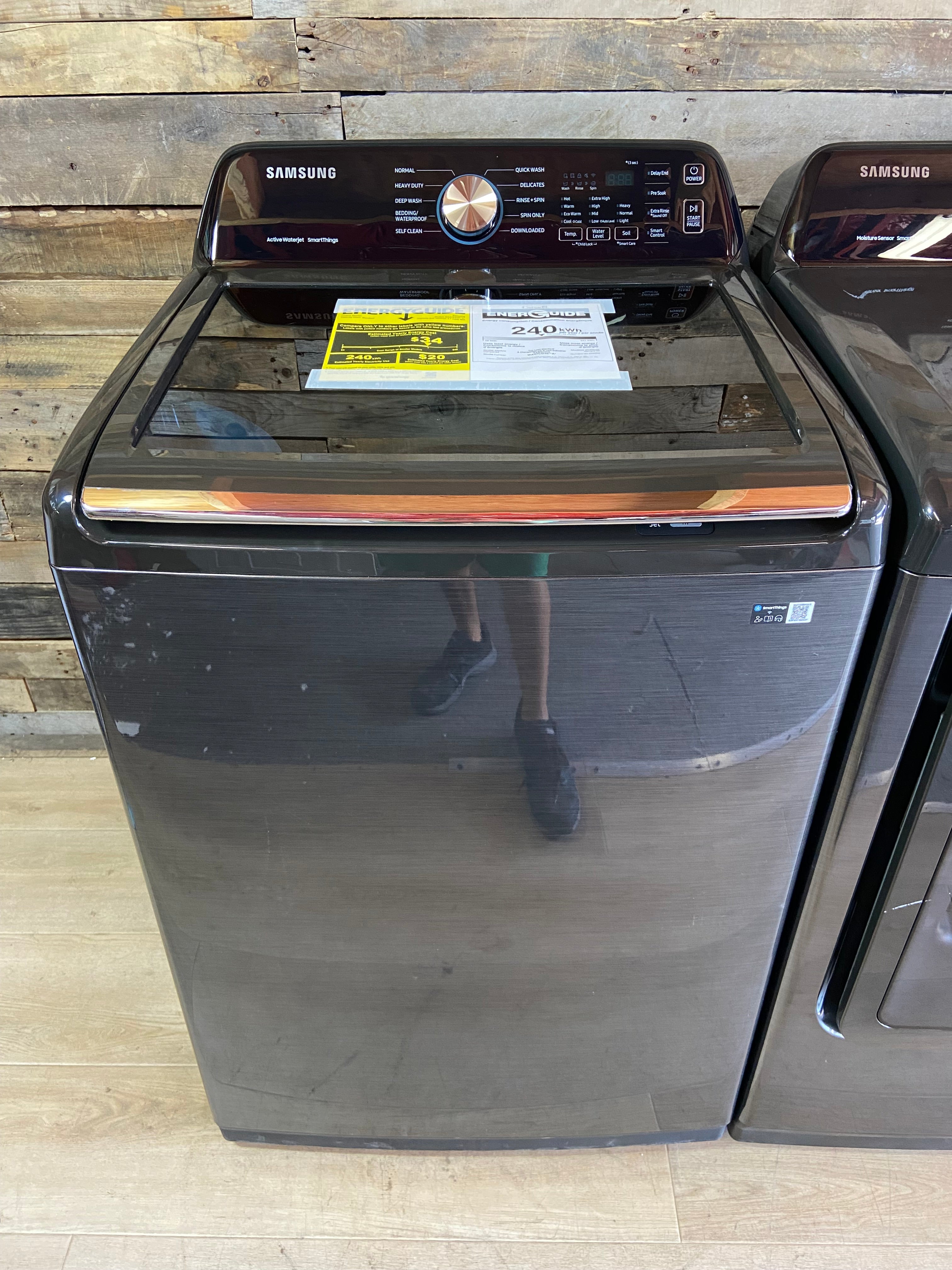 Samsung 4.7 Cu. Ft. Brushed Black Impeller Top Load Set