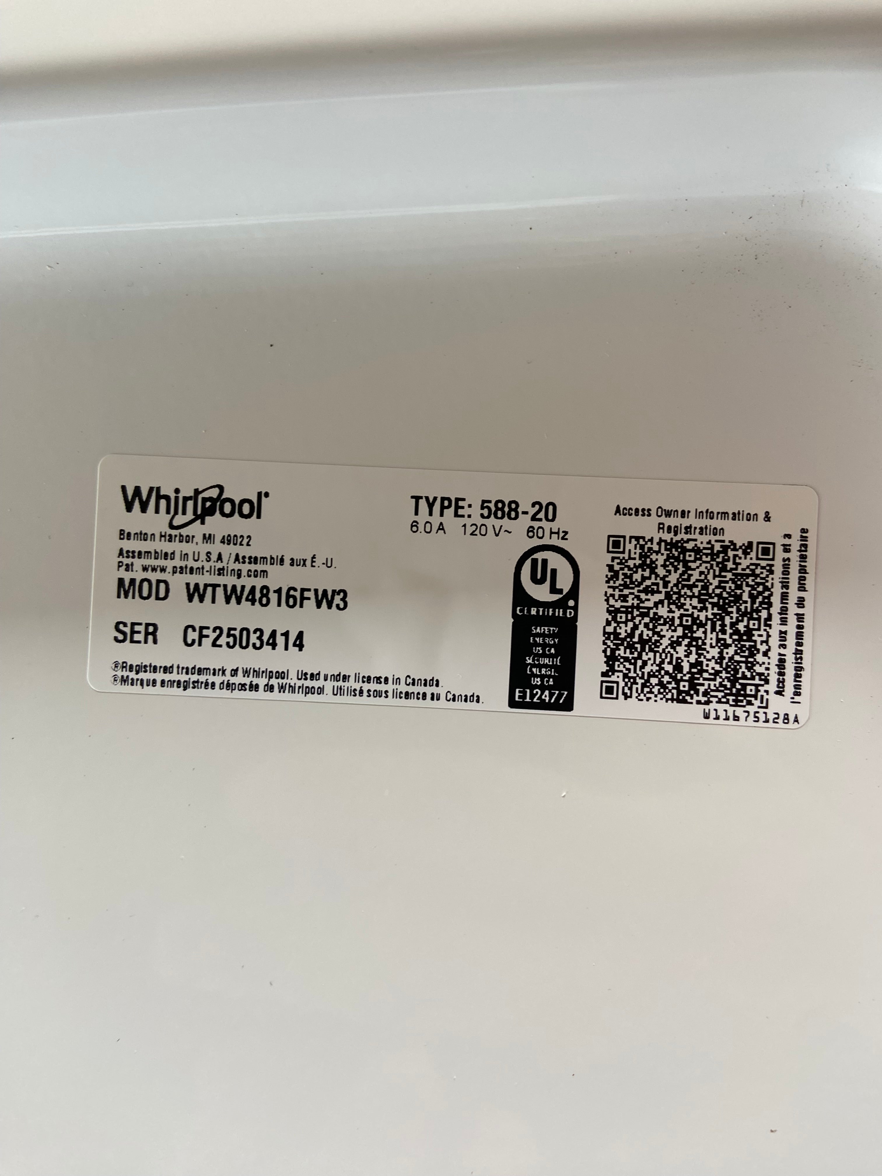 Whirlpool Top Load Grey Face Washer & Dryer Set