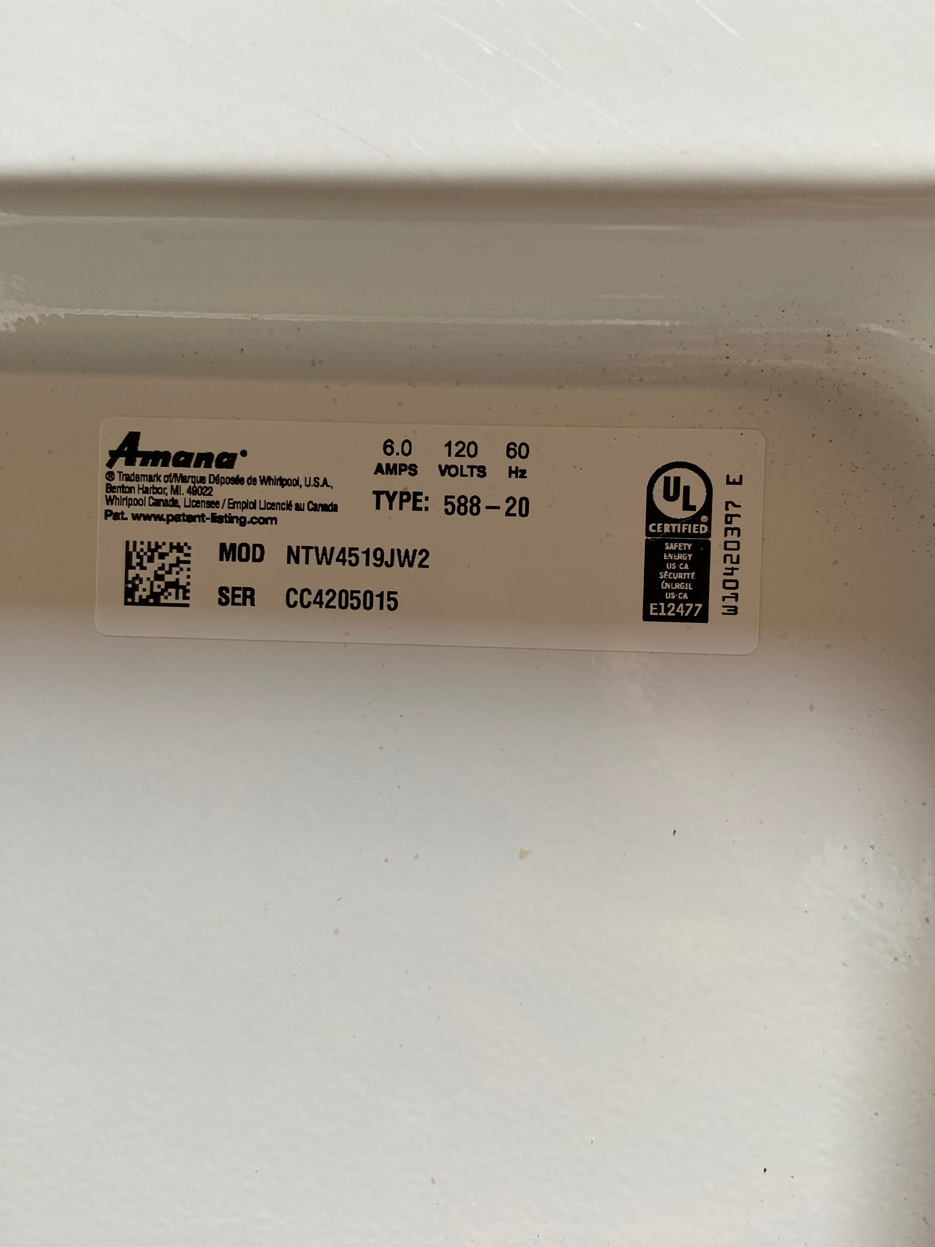 Amana Large Capacity Top Load Washer – The Appliance Barn